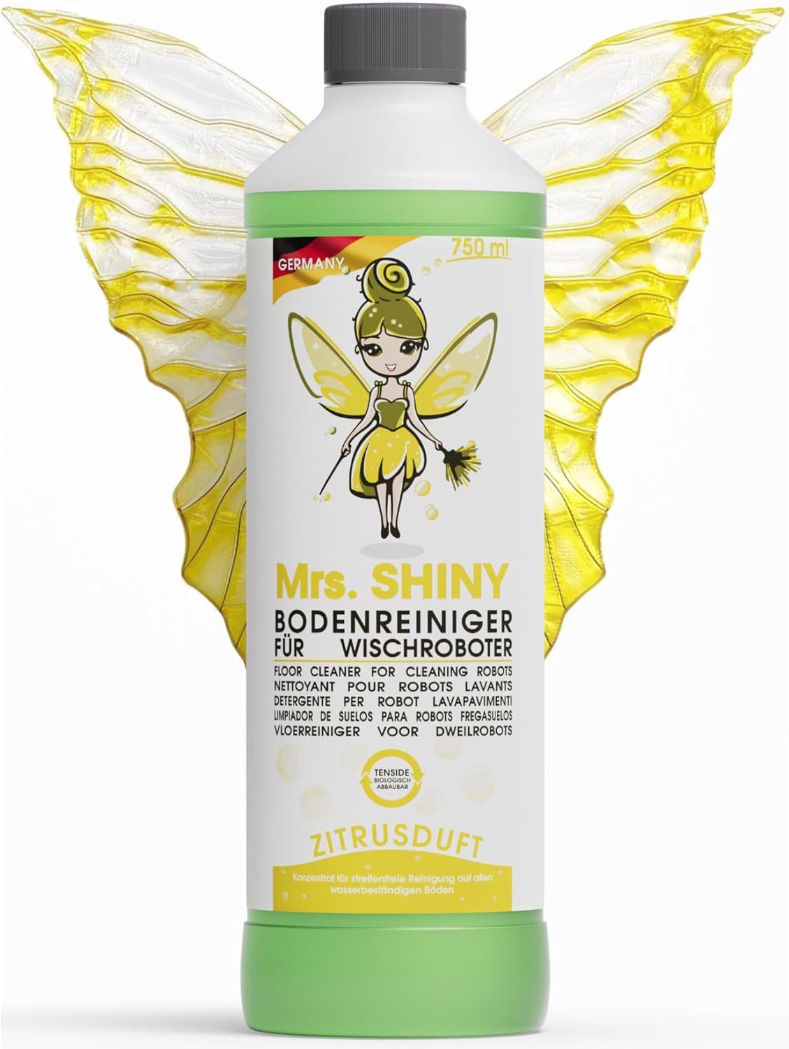Mrs Shiny Wischroboter Mrs. Shiny-Bodenreiniger für Wischroboter 750ml Konzentrat