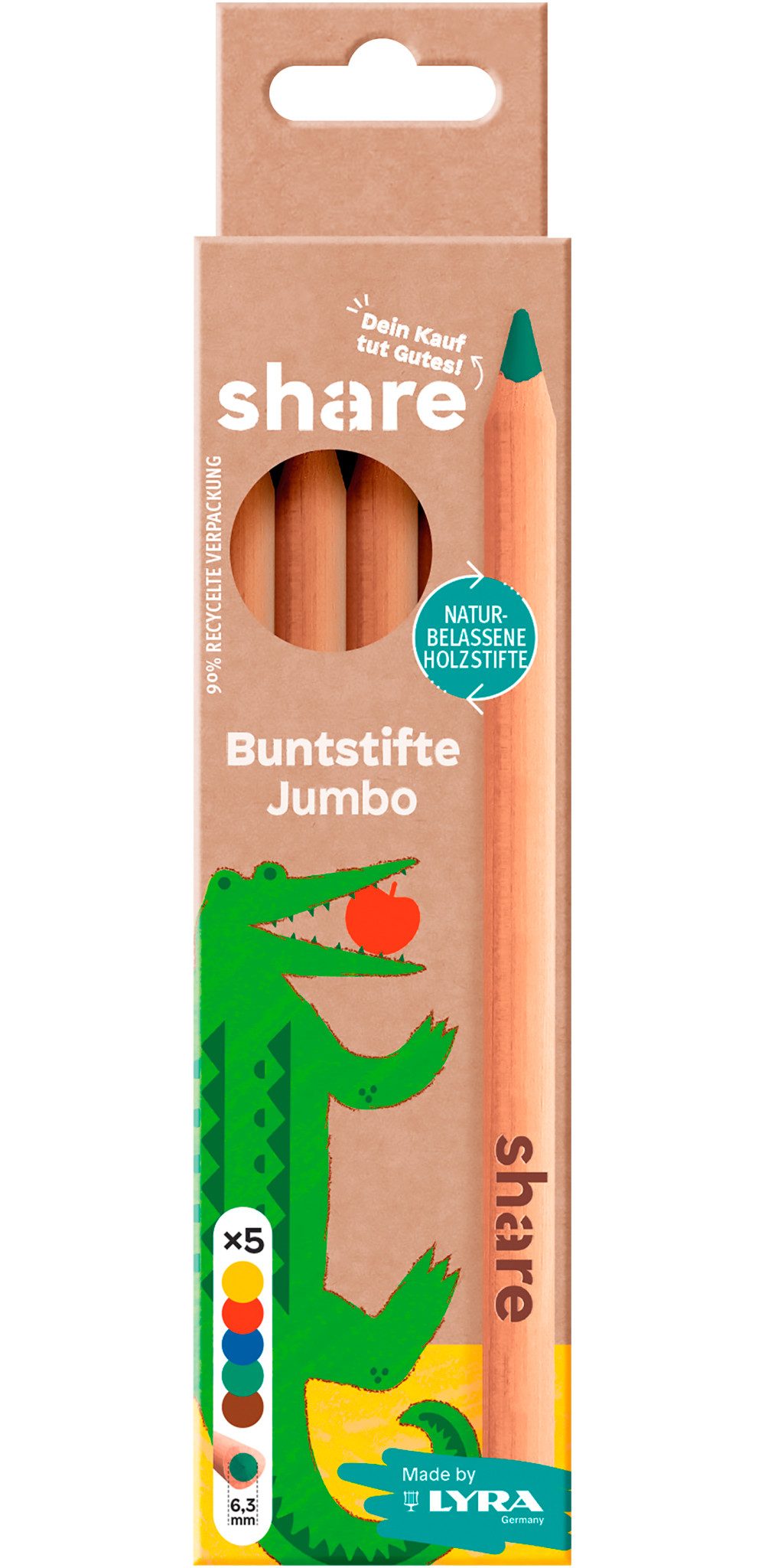 share Buntstift Bunstift Jumbo, 5er-Set