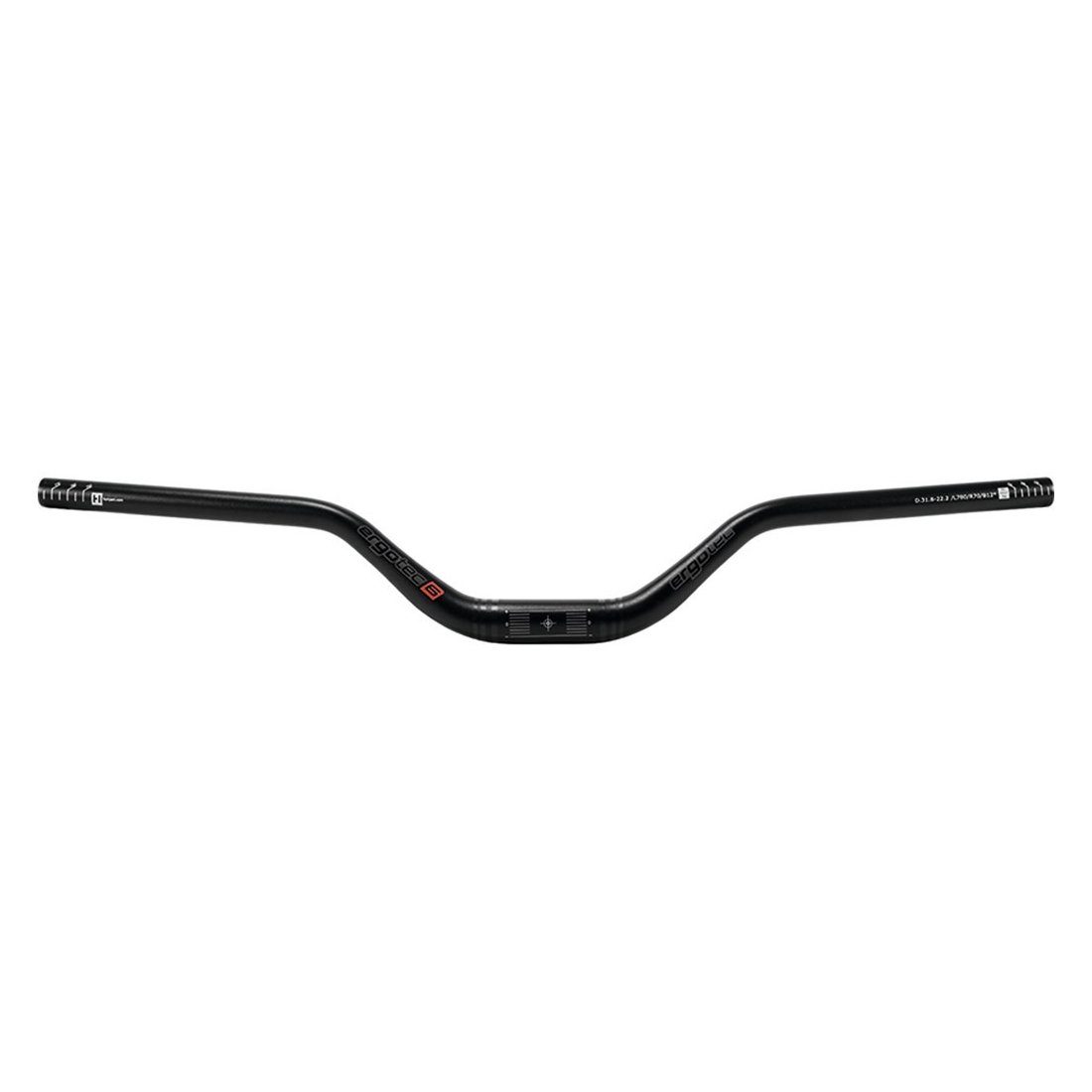Ergotec Fahrradlenker Lenkerbügel Riser-Bar Alu, Ø 31,8mm, 780mm, 12°