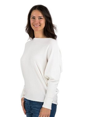 DENIMFY Strickpullover Damen Rundhals Sweatshirt DFGreta Oversize Fit mit Fledermausärmeln