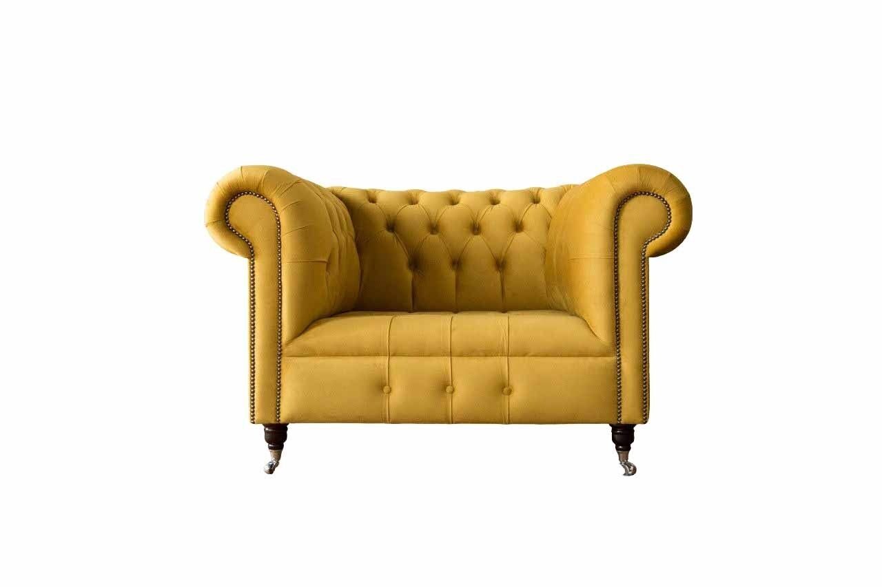 JVmoebel Sessel Chesterfield Design Sofa 1 Sitzer Sessel Couch Polster Luxus, Made In Europe | Einzelsessel