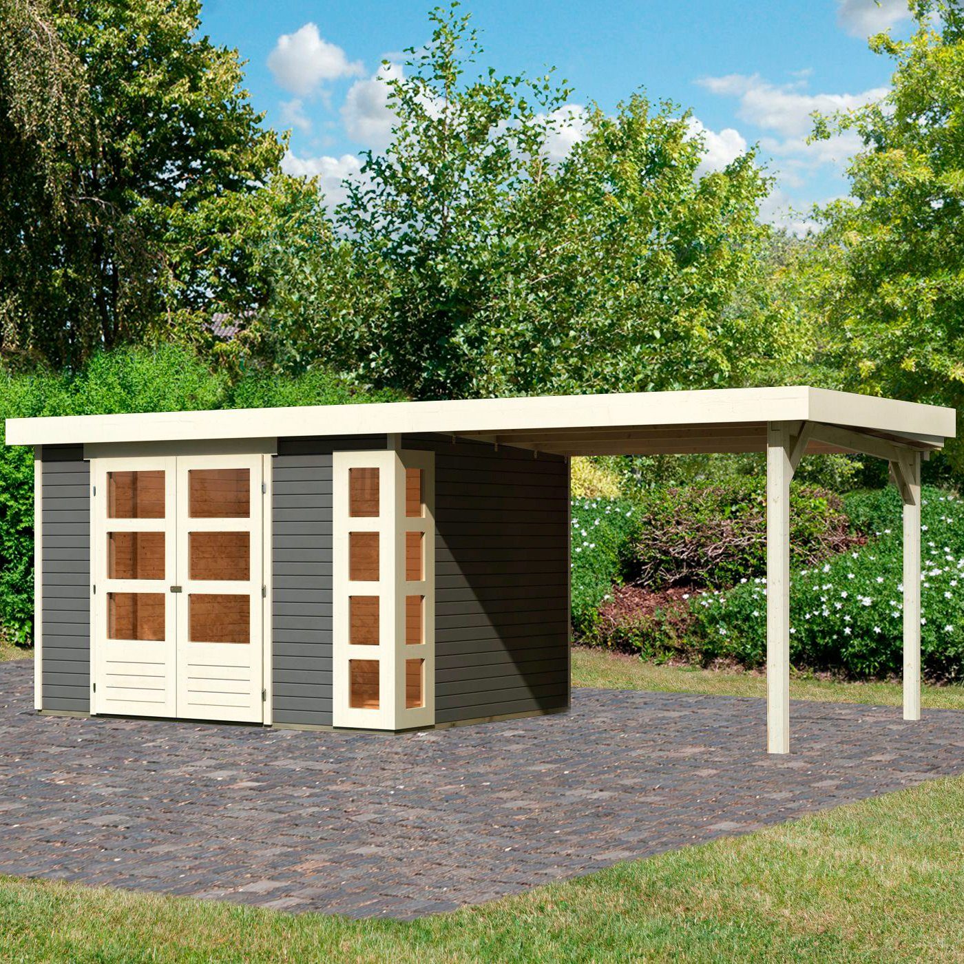 Karibu Gartenhaus Nordsee 5, BxT: 592x262 cm, (Set)