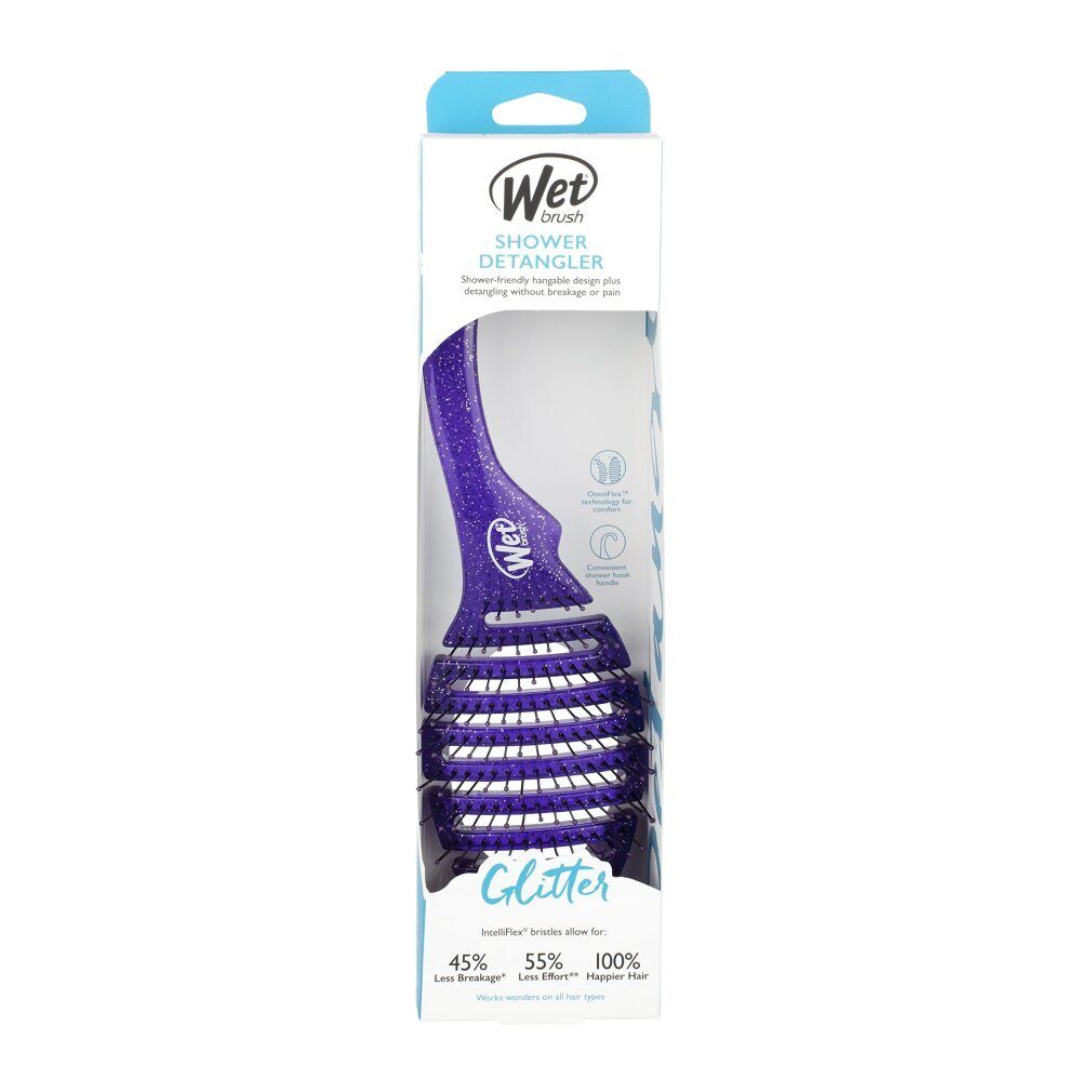 The Wet Brush Haarbürste Nassbürste Dusche Detangler Haarbürste Lila Glitter