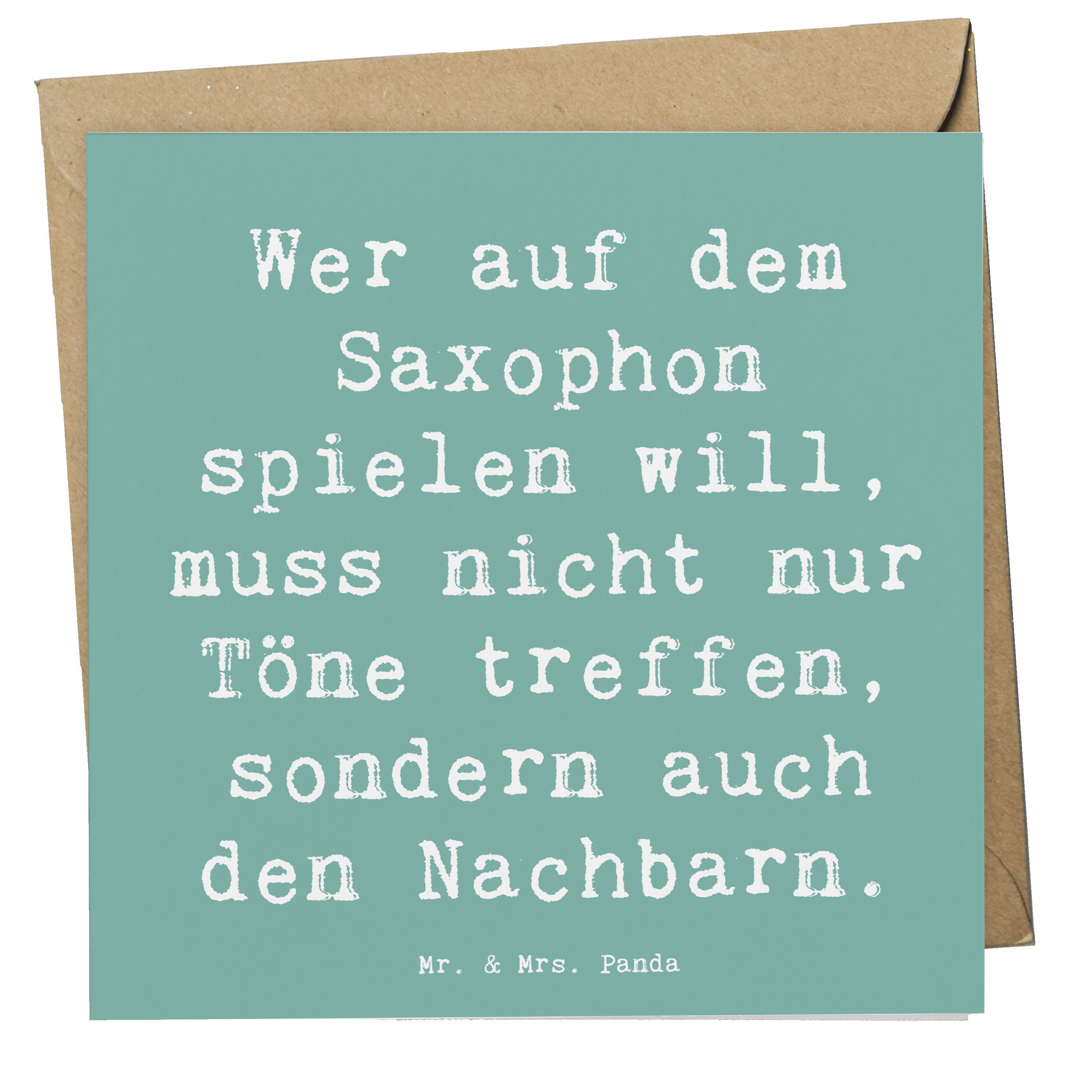 Grußkarte Saxophon Spieler - Meeresbrise - Geschenk, Musikhumor, Blues, Glückwu