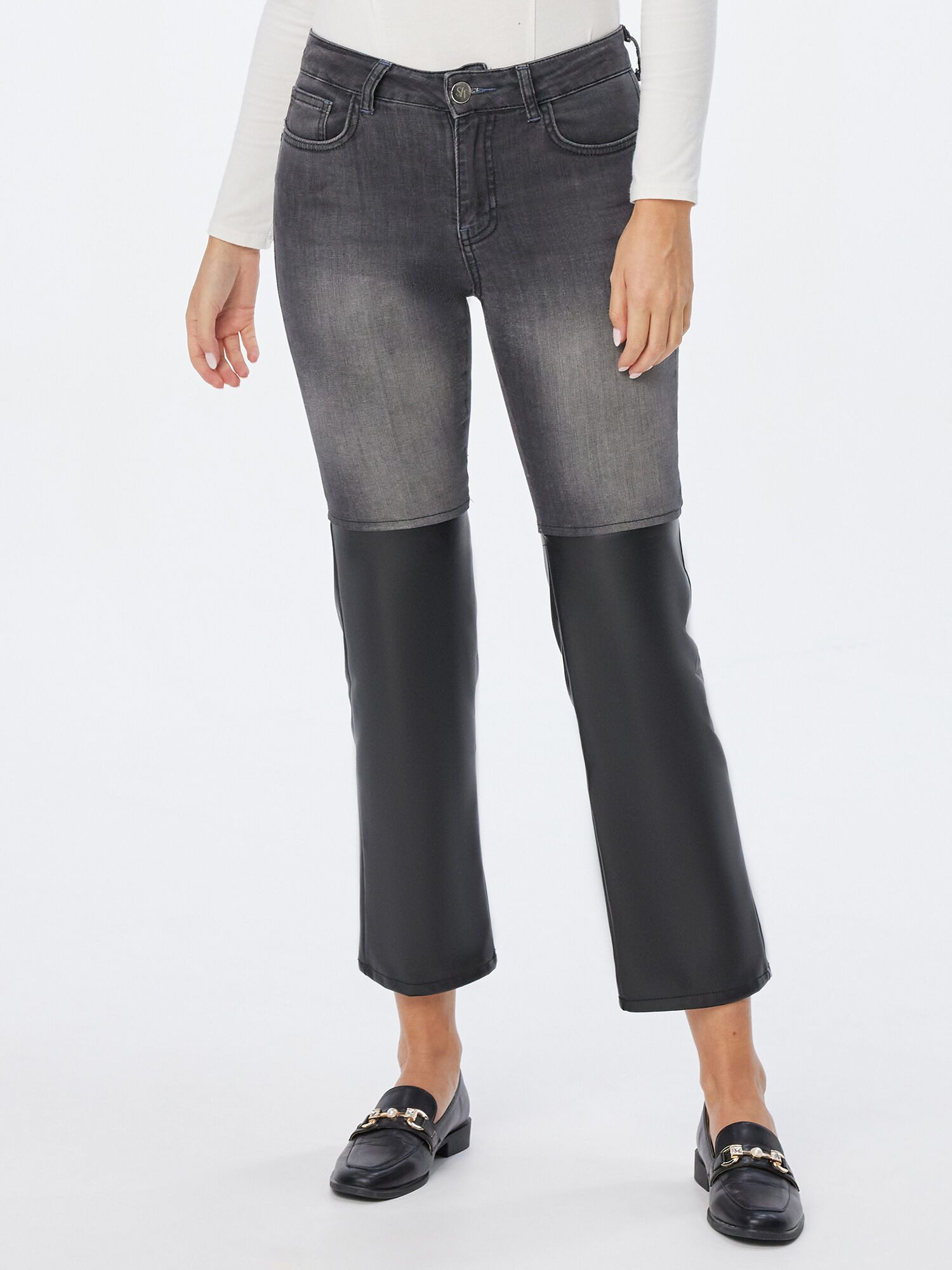 Sarah Kern Slim-fit-Jeans Denimhose Figurbetont mit günstig online kaufen
