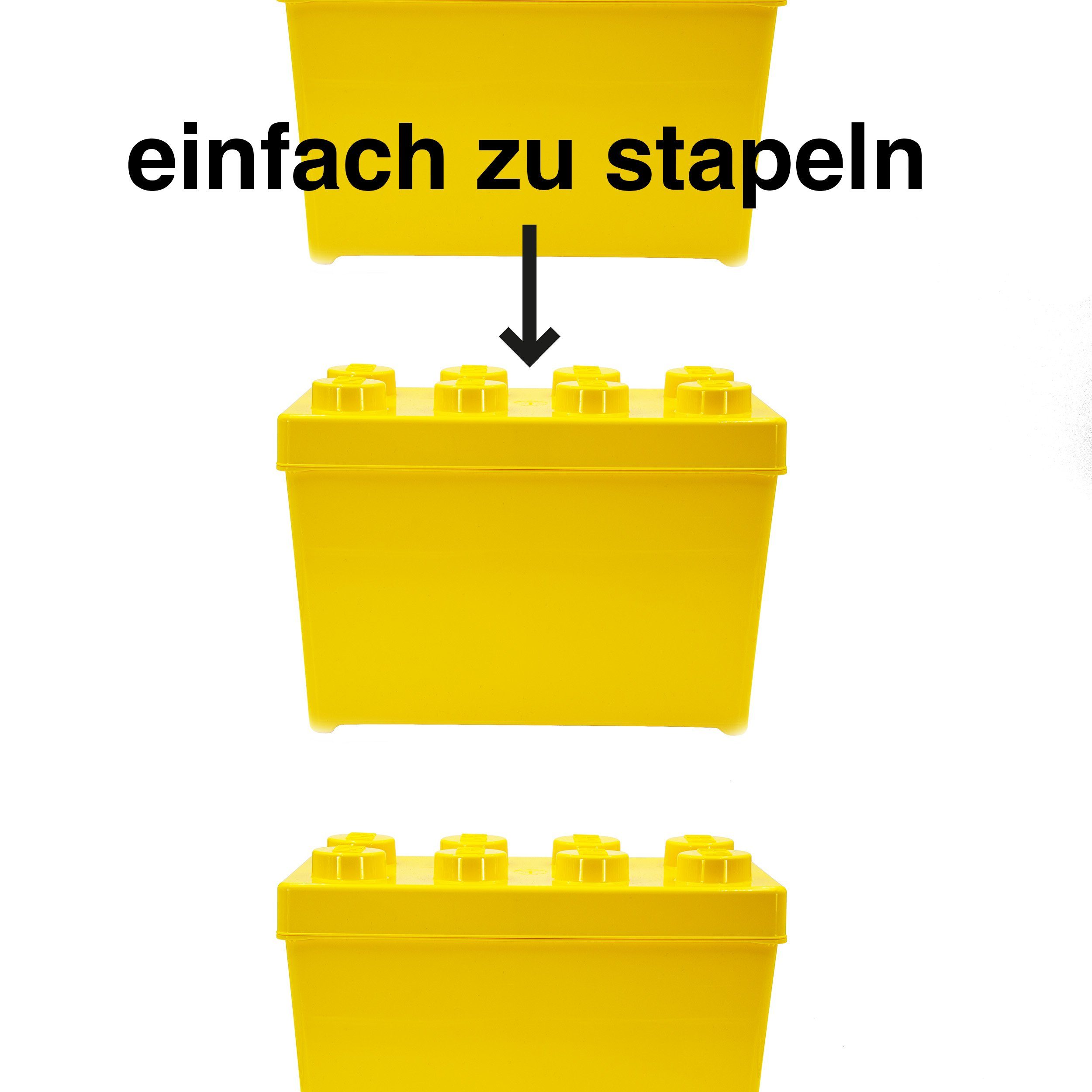 LEGO® Aufbewahrungsbox Original LEGO Aufbewahrungsbox (Gelb, Large)