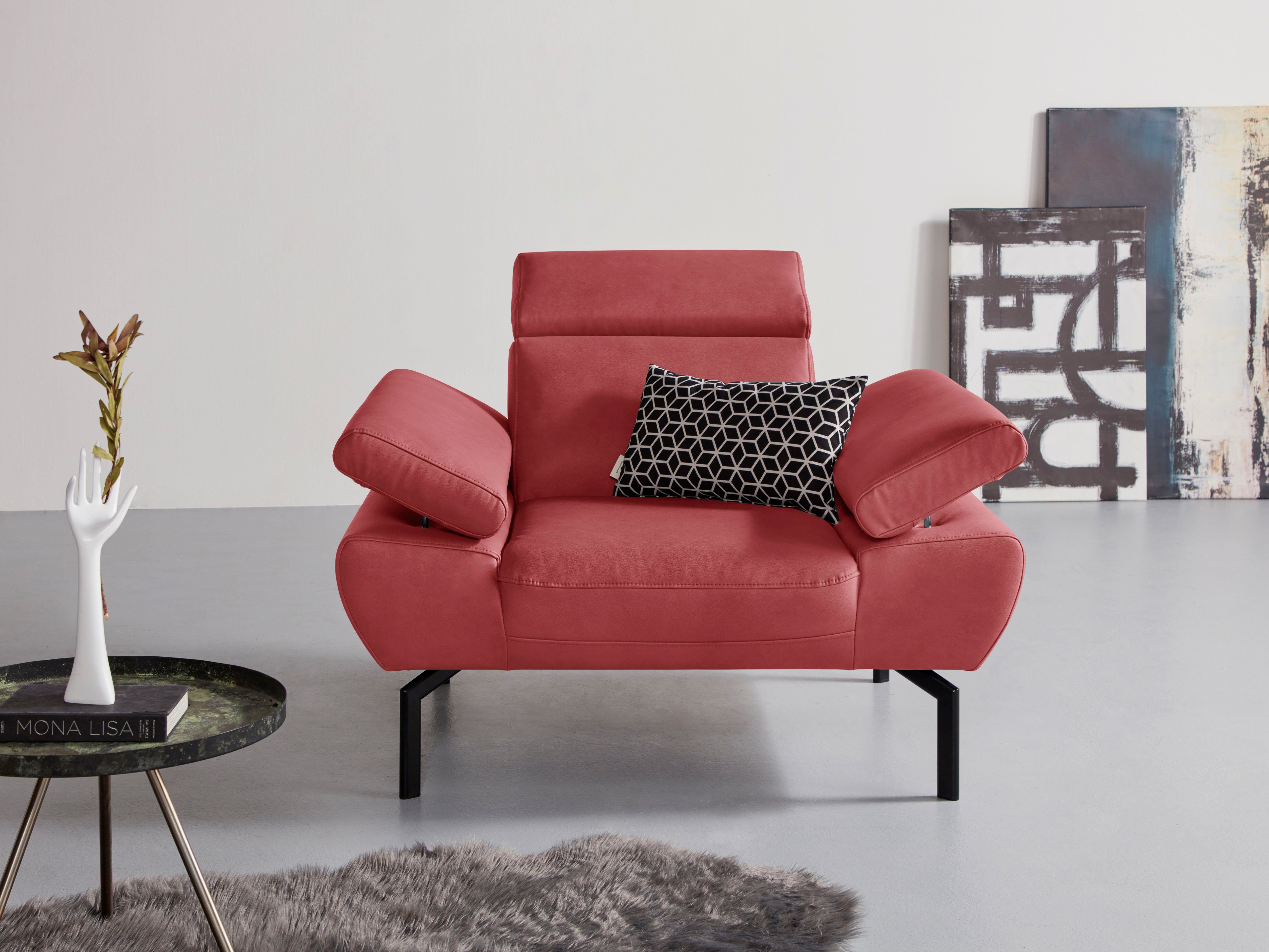 mit in Lederoptik Sessel Places wahlweise of Trapino Style Luxus, Rückenverstellung, Luxus-Microfaser