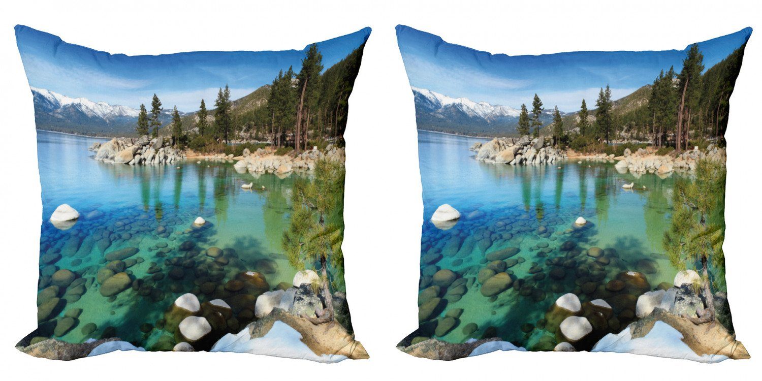 Kissenbezüge Modern Digitaldruck, Accent Abakuhaus Tahoe Foto Lake Doppelseitiger (2 Lake Stück), Summer