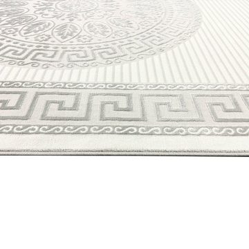 Teppich Carpetia Wohnzimmer Teppich modern orientalisch elegant glänzend grau, Carpetia, rechteckig, Höhe: 5 mm