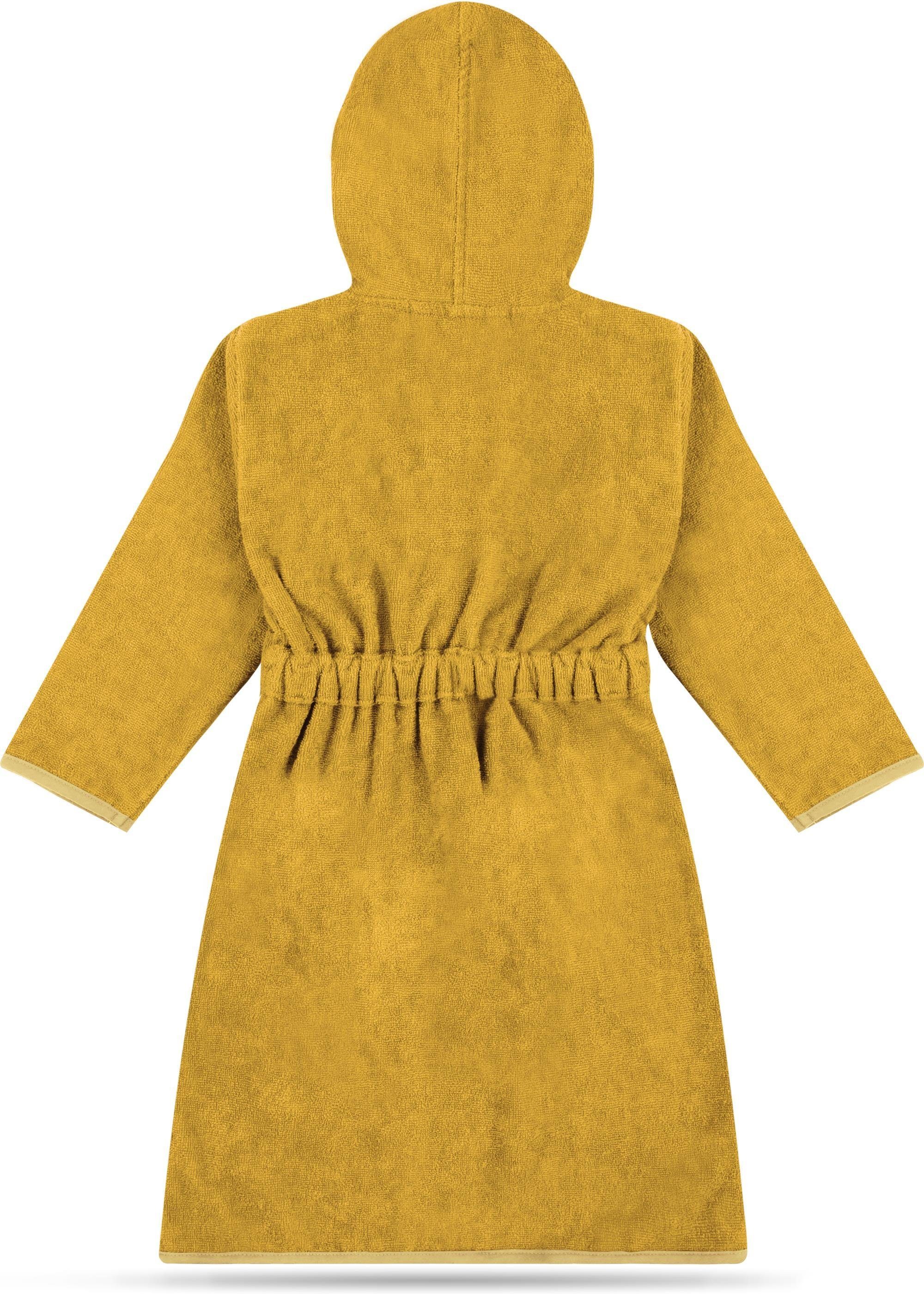 normani Kinderbademantel Kinder Bademantel aus Bio-Baumwolle Ljubljana, Bio-Baumwolle, Kapuze, Bindegürtel, Kinderbademantel aus weichem und schadtsofffreiem Ma – Bild 2 von 5