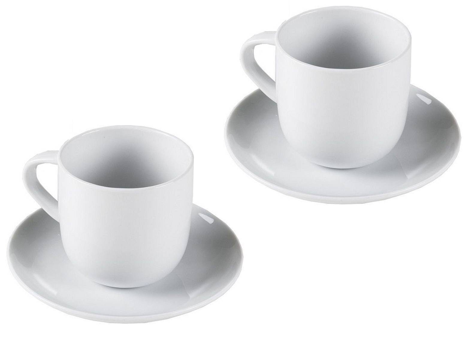 KAHLA Cappuccinotasse Kaffeetasse mit Untertasse pure & simple - 4 tlg. Set