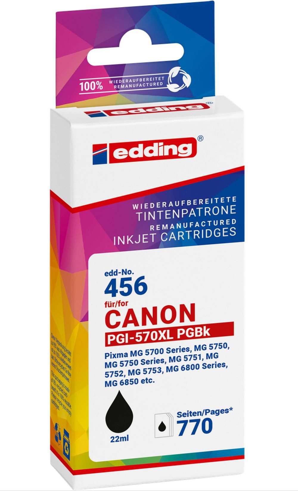 edding Druckerpatrone ersetzt Canon No. 570XL (PGI-570XL) black Nachfülltinte (x)