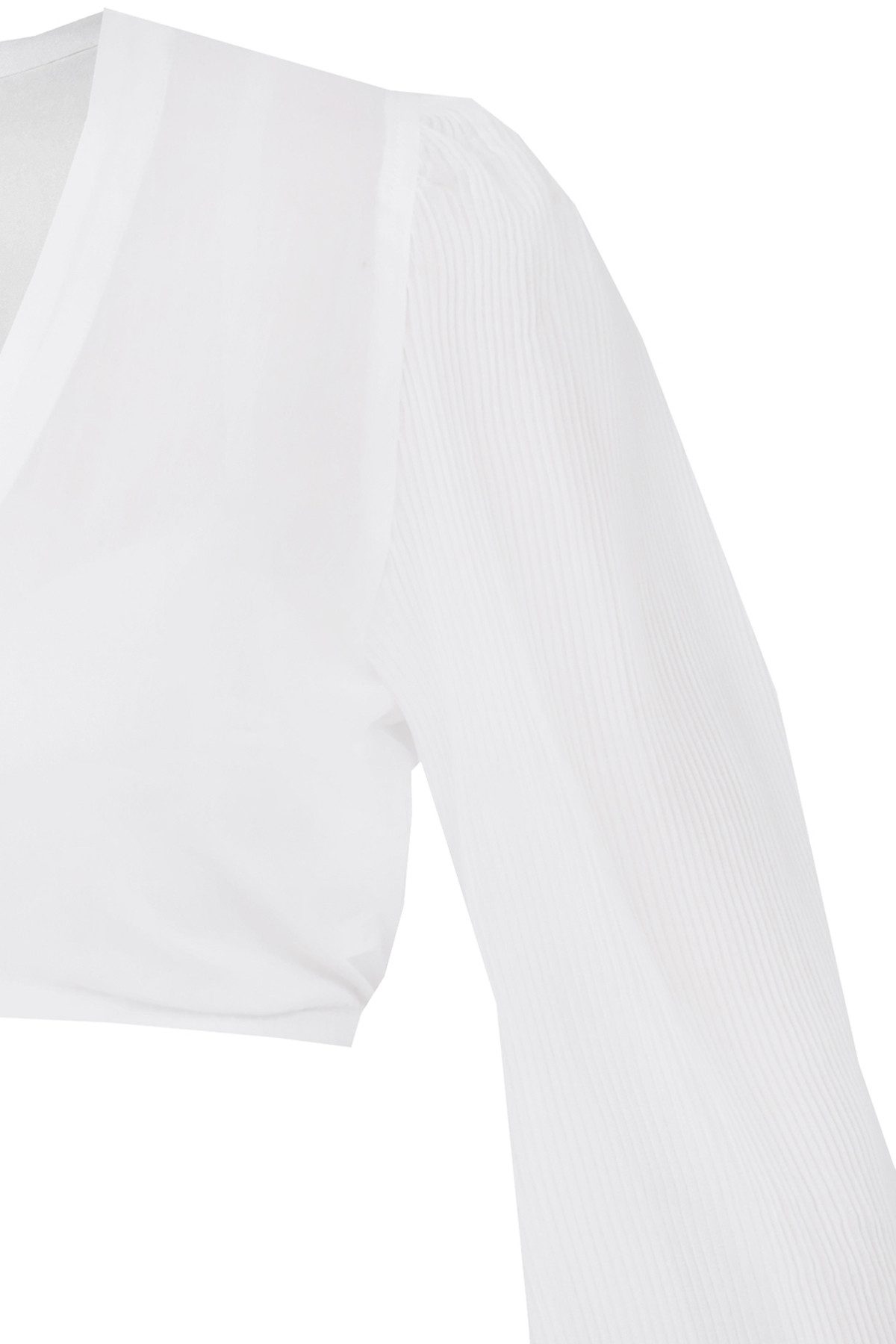 MarJo Dirndlbluse Dirndlbluse 'Oberreute' Langarm, Weiß