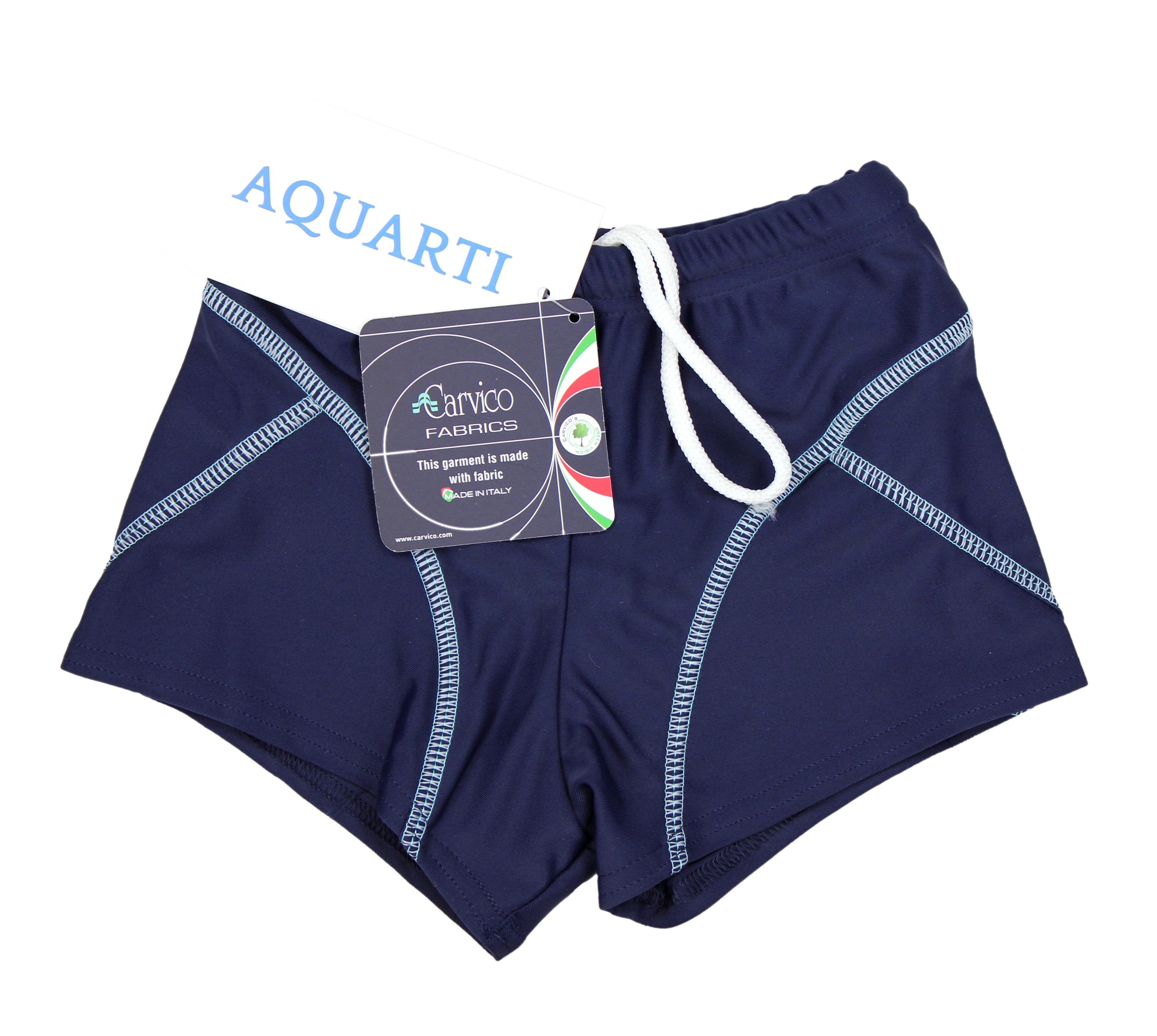 Aquarti Badehose Aquarti Jungen Badehose Nähte Blau Dunkelblau Schwimmhose / kontrastfarbene
