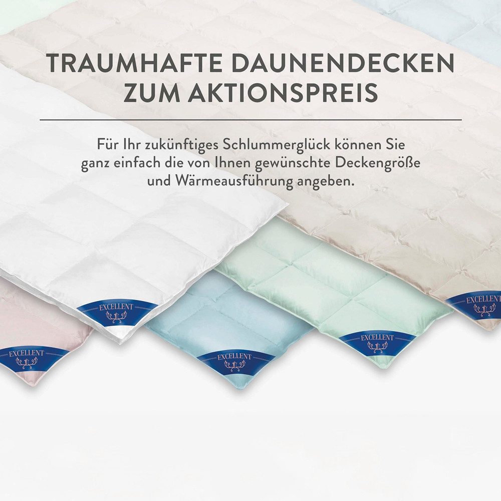 Excellent Daunenbettdecke Überraschungsbox, Füllung: 90% Daunen, 10% Federn, Bezug: Baumwolle, absoluter Sonderpreis, wegen Lagerräumung, Solange der Vorrat reicht