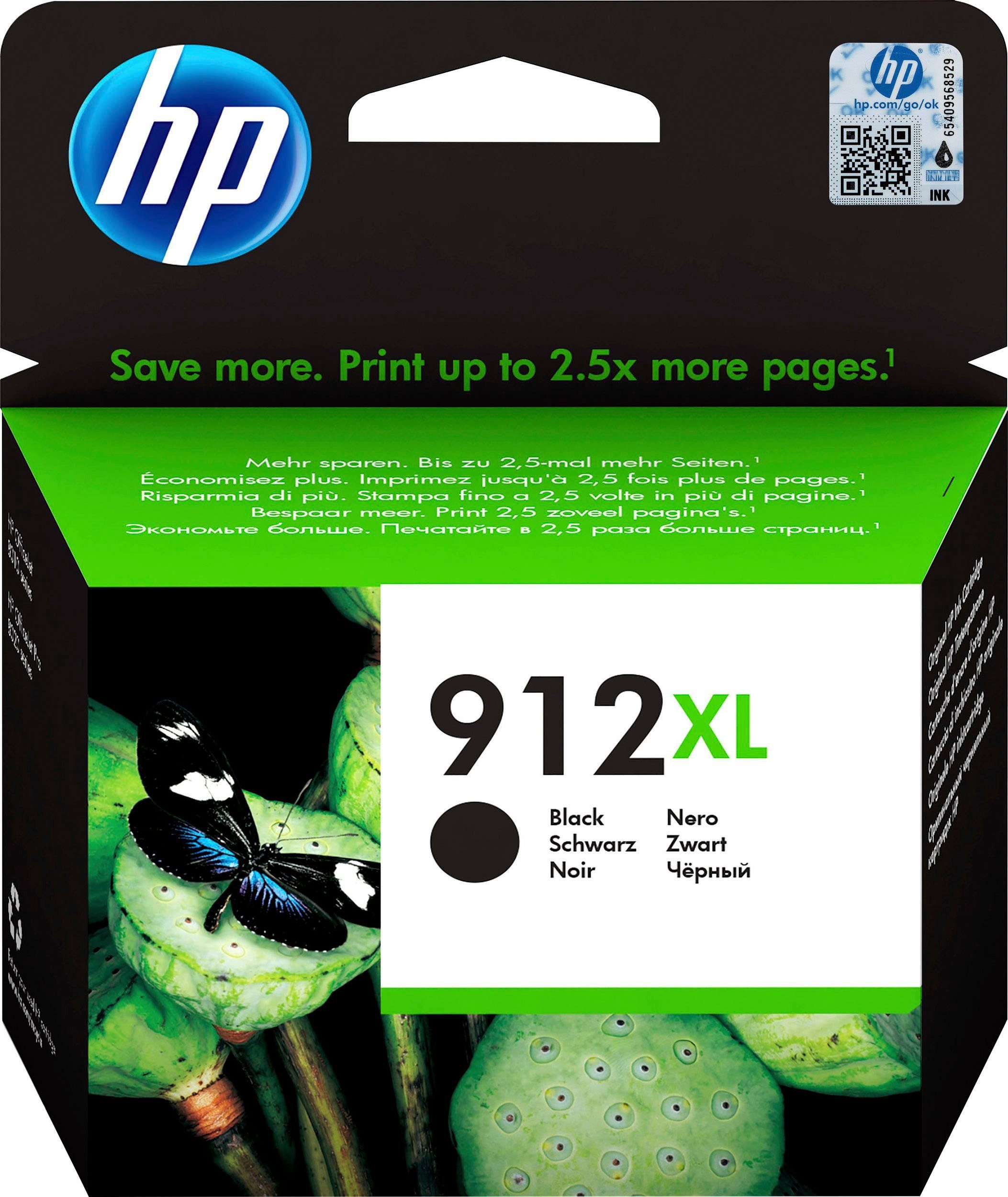 HP »912 XL« Tintenpatrone (1-tlg., original Druckerpatrone 912 schwarz XL / Instant  Ink)