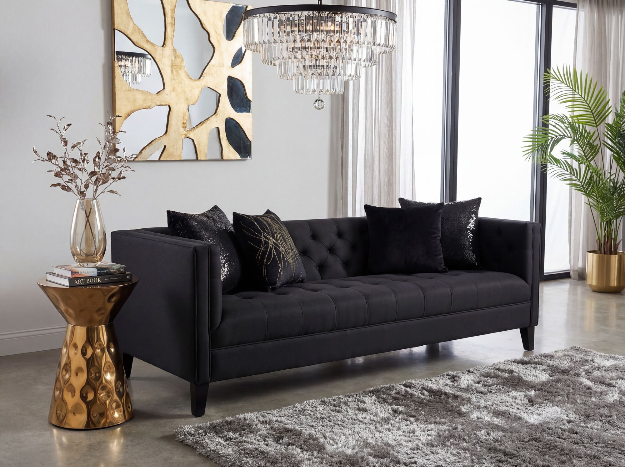 Wohnling Beistelltisch WL7.658 36cm Gold Sofatisch Alu Wohnzimmertisch Couchtisch Aluminium (Stilvoller Kaffeetisch in edler Sanduhr-Form), Pflegeleichter Abstelltisch komplett montiert