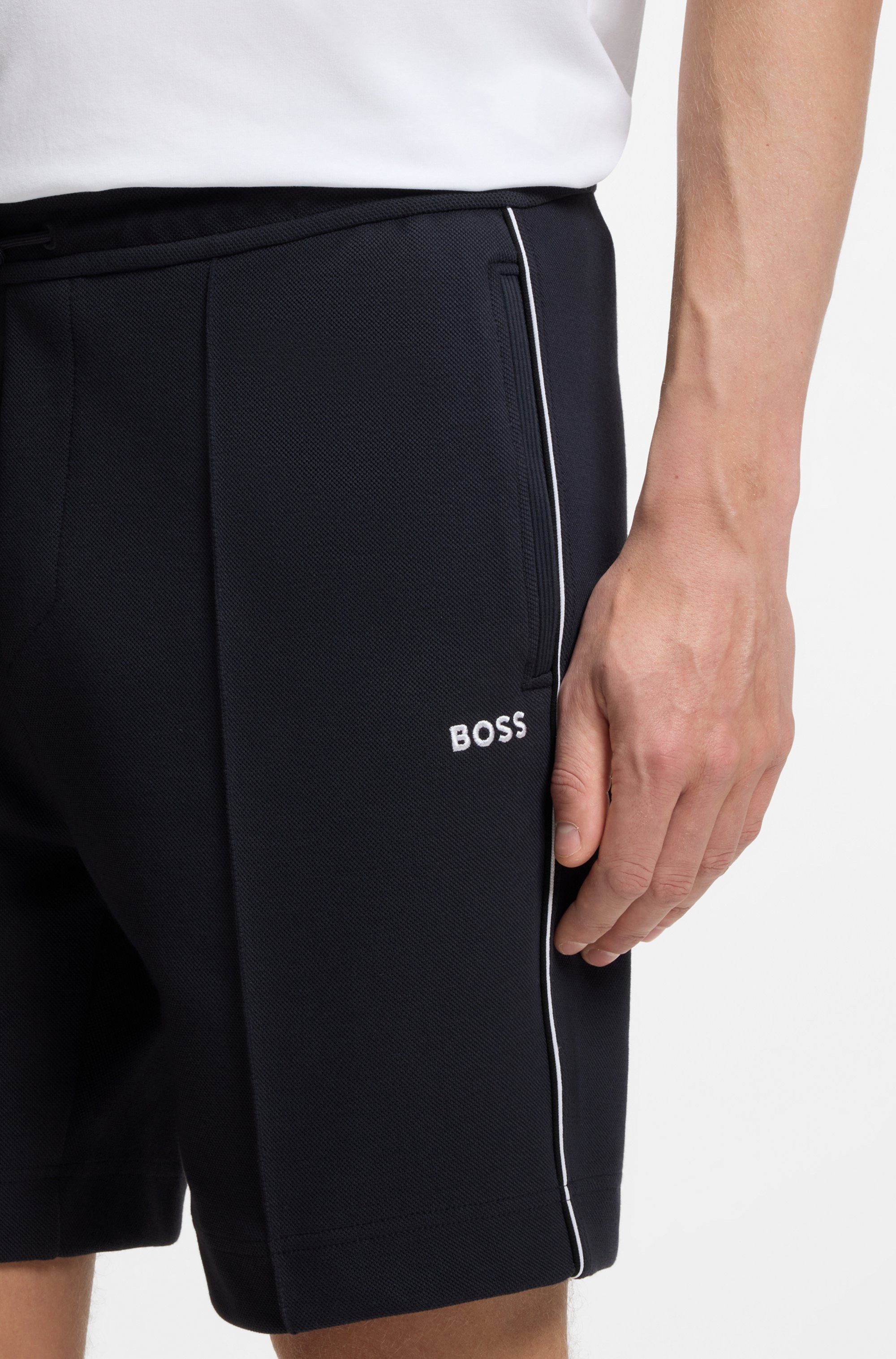 BOSS GREEN Shorts Join Headlo Piqué-Qualität mit Paspeln