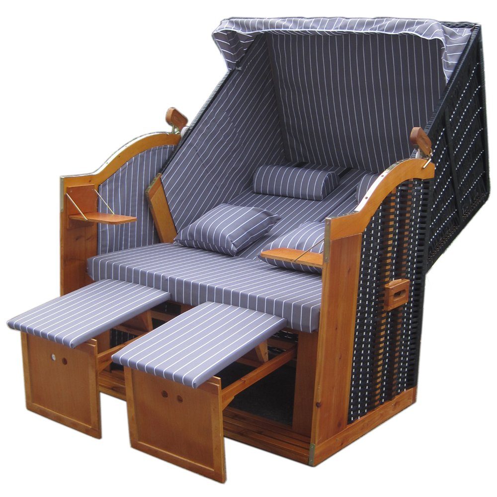 Vaiko Strandkorb Binz, BxTxH: 120x80x160 cm, Volllieger, Ostsee, (inkl. Hülle), 2-Sitzer – Bild 5 von 5
