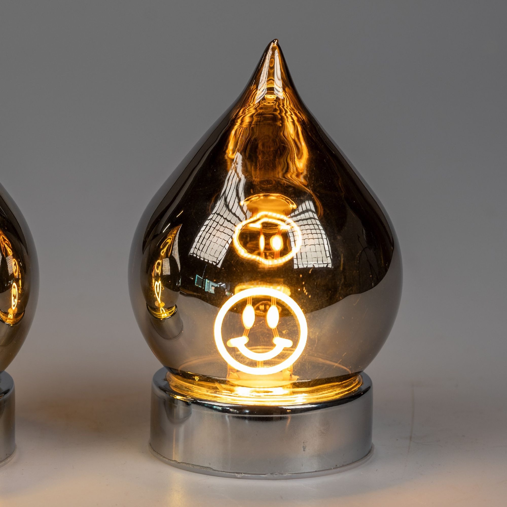 formano LED Tischleuchte Magic, Mit Timerfunktion, Schwarz, Motiv: Smiley günstig online kaufen