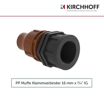 Kirchhoff Muffenstopfen, Fitting für Tröpfchenbewässerung, Drip-Bewässerung
