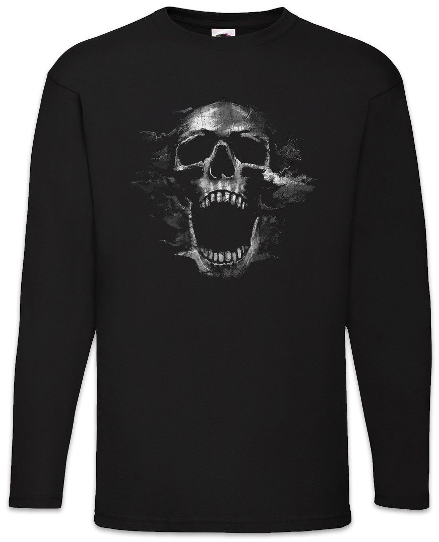 Langarmshirt Screaming Skull I Langarm T-Shirt Schädel Dead Totenschädel Totenkopf