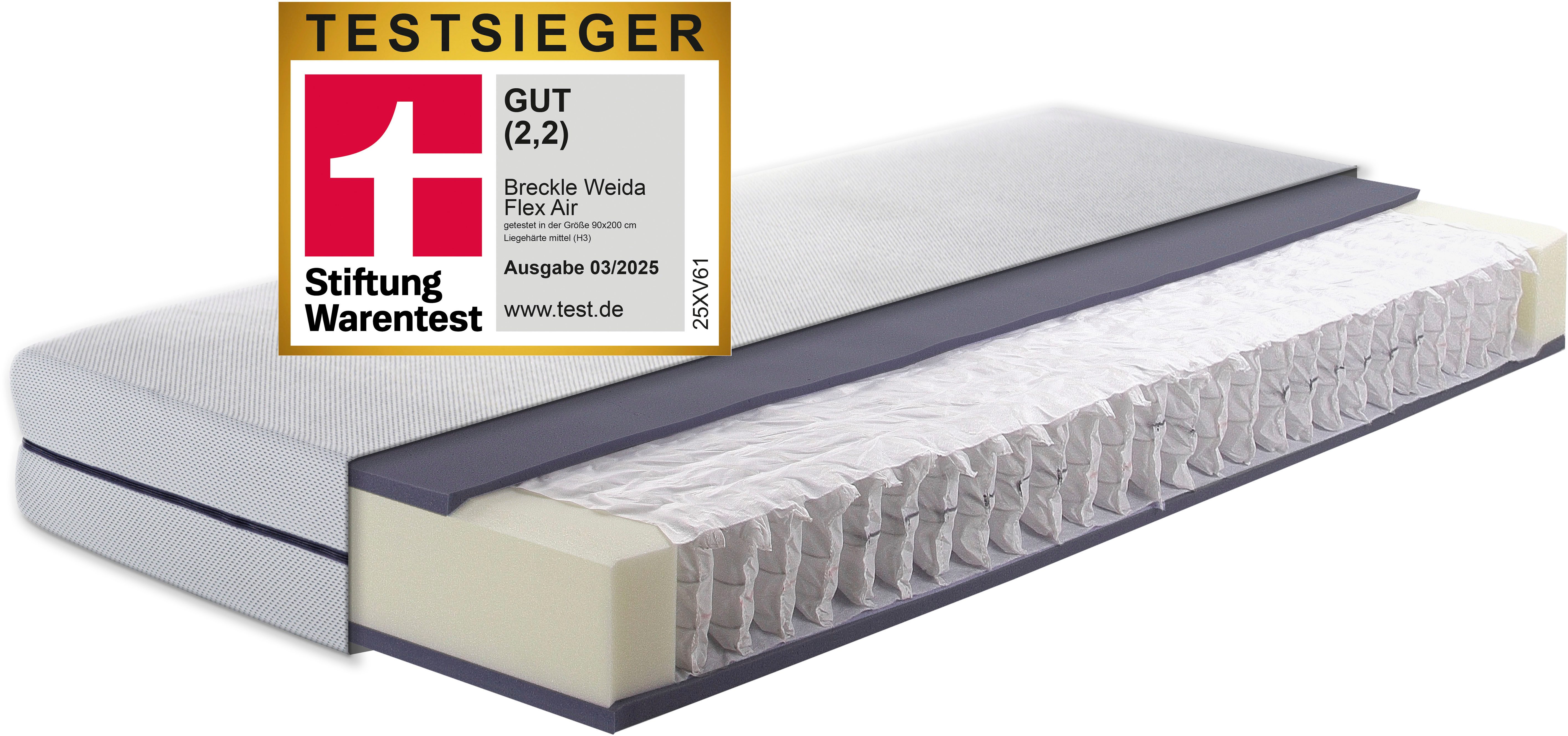 Taschenfederkernmatratze Flex Air, Breckle, 18 cm hoch, (1-tlg)