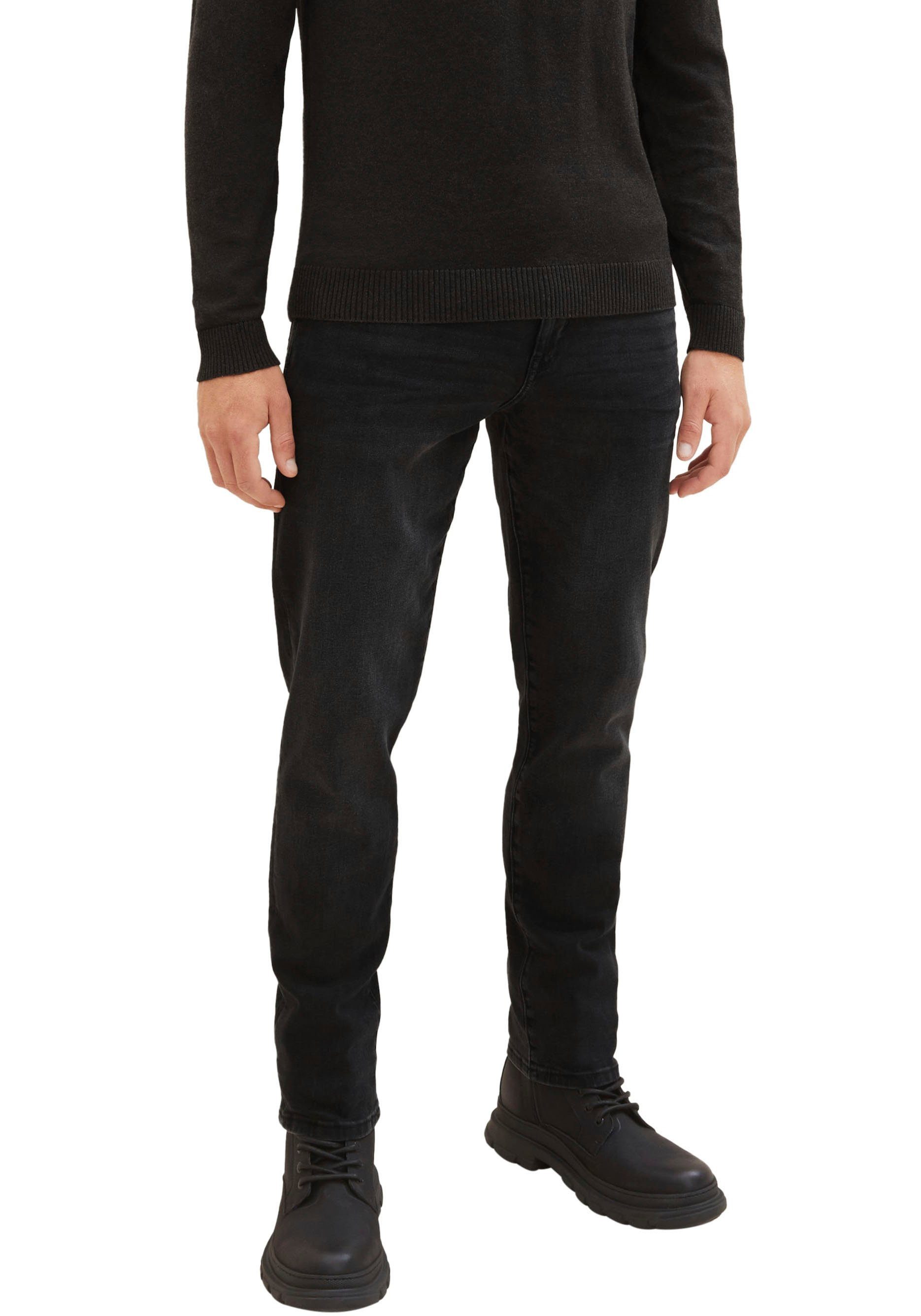Josh TOM mit TAILOR black Reißverschluss 5-Pocket-Jeans
