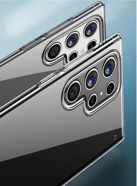 OLi Handyhülle Transparente Silikon Hülle Kompatibel mit Samsung Galaxy S23 Ultra 6,8 Zoll, Stoßfest, weiche Cover Case