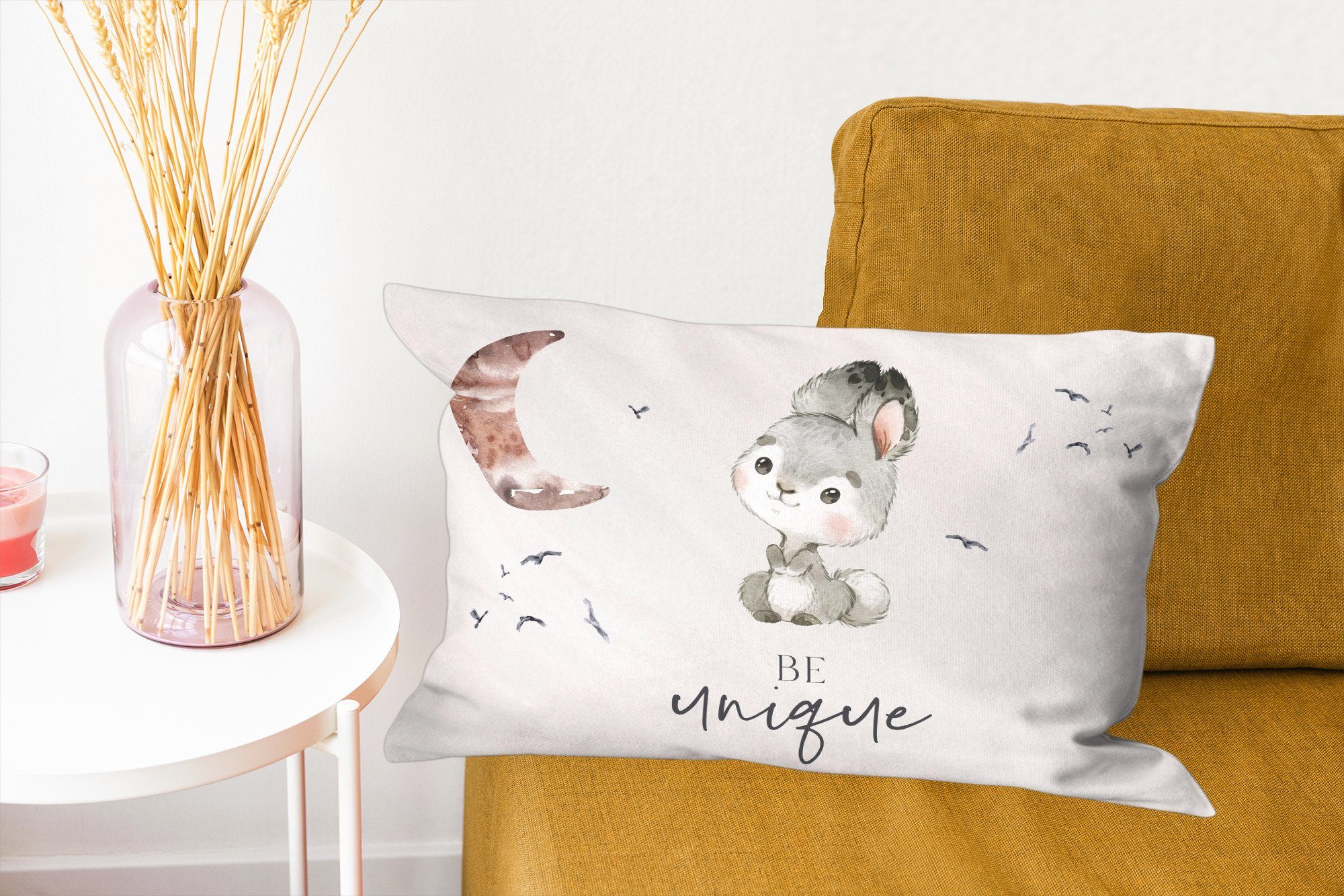 Aquarellieren, Dekokissen Kinder - - Füllung, Jungen mit sein Mädchen - Zierkissen, Wohzimmer Schlafzimmer - - Dekoration, MuchoWow Zitate Dekokissen Einzigartig