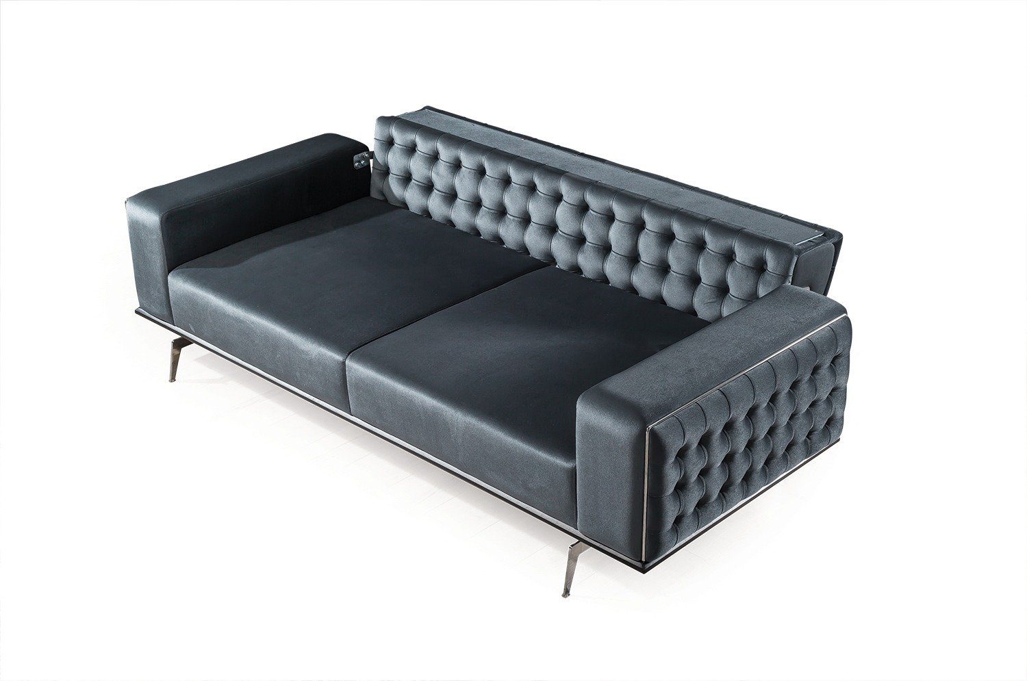 2-tlg), Luxus-Microfaser Polstergarnitur (Set, Polyester) Möbel Made Quality, Hand (100% Villa TORRO,