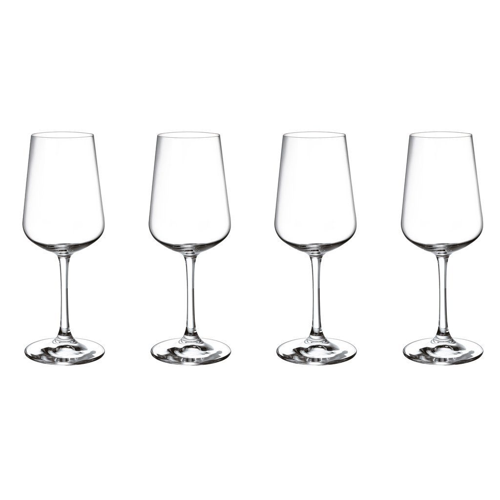 Villeroy & Boch Gläser-Set Ovid Weißweinglas 4er-Set, 4-tlg., Glas, Kristallglas, 4 Stck, spülmaschinenfest