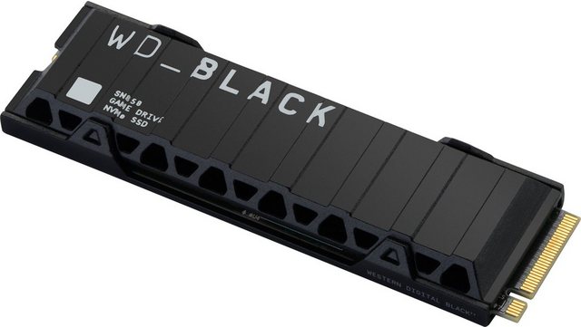 WD_Black »SN850 500GB NVMe™ mit Kühlkörper« interne SSD (500 GB) 7000 MB/S Lesegeschwindigkeit, 4100 MB/S Schreibgeschwindigkeit, Works with PlayStation™ 5*, PCIe® Gen4 x4)