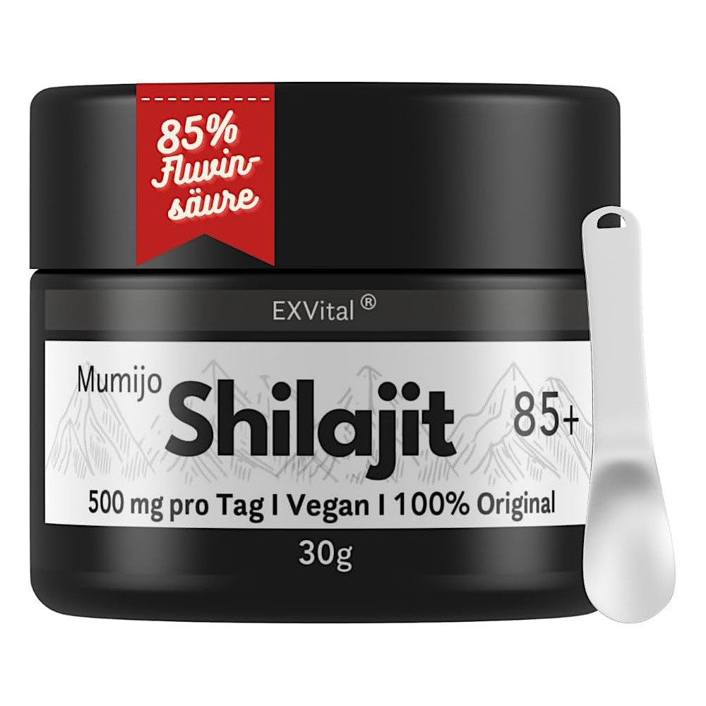 Mumijo Shilajit 85+ Harz, mit Fulvin- & Huminsäure, Original Himalaya Harz, 30 g