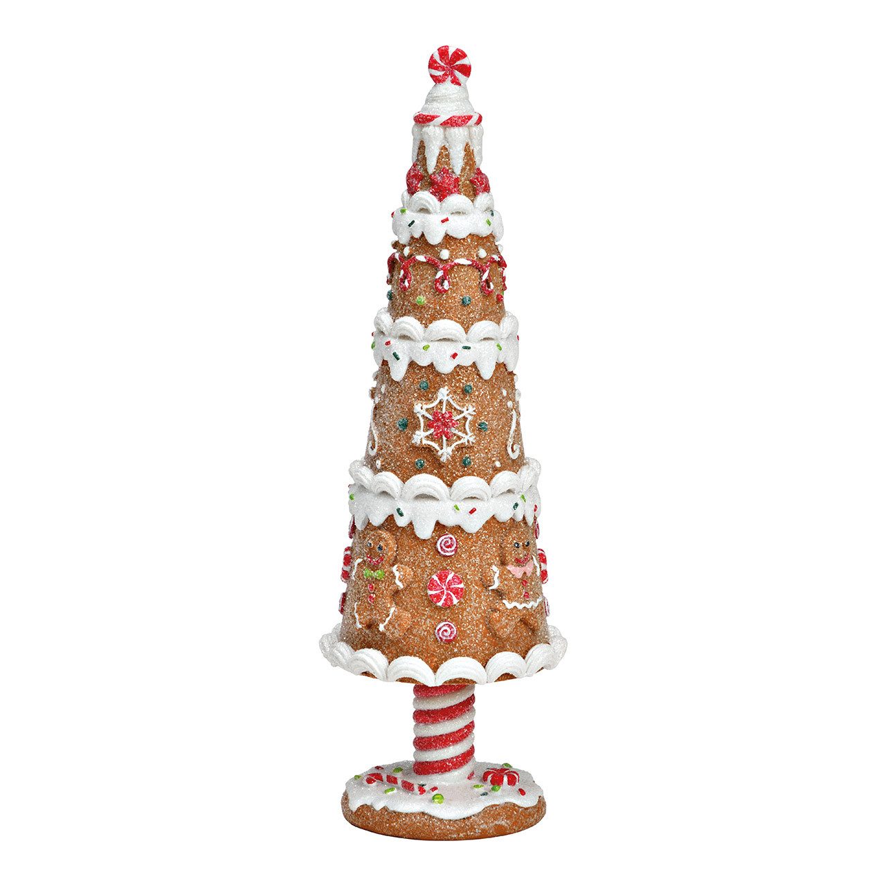 Weihnachtsfigur 10041628 - Tannenbaum Lebkuchenoptik aus Poly, 8 x 25 x 8 cm