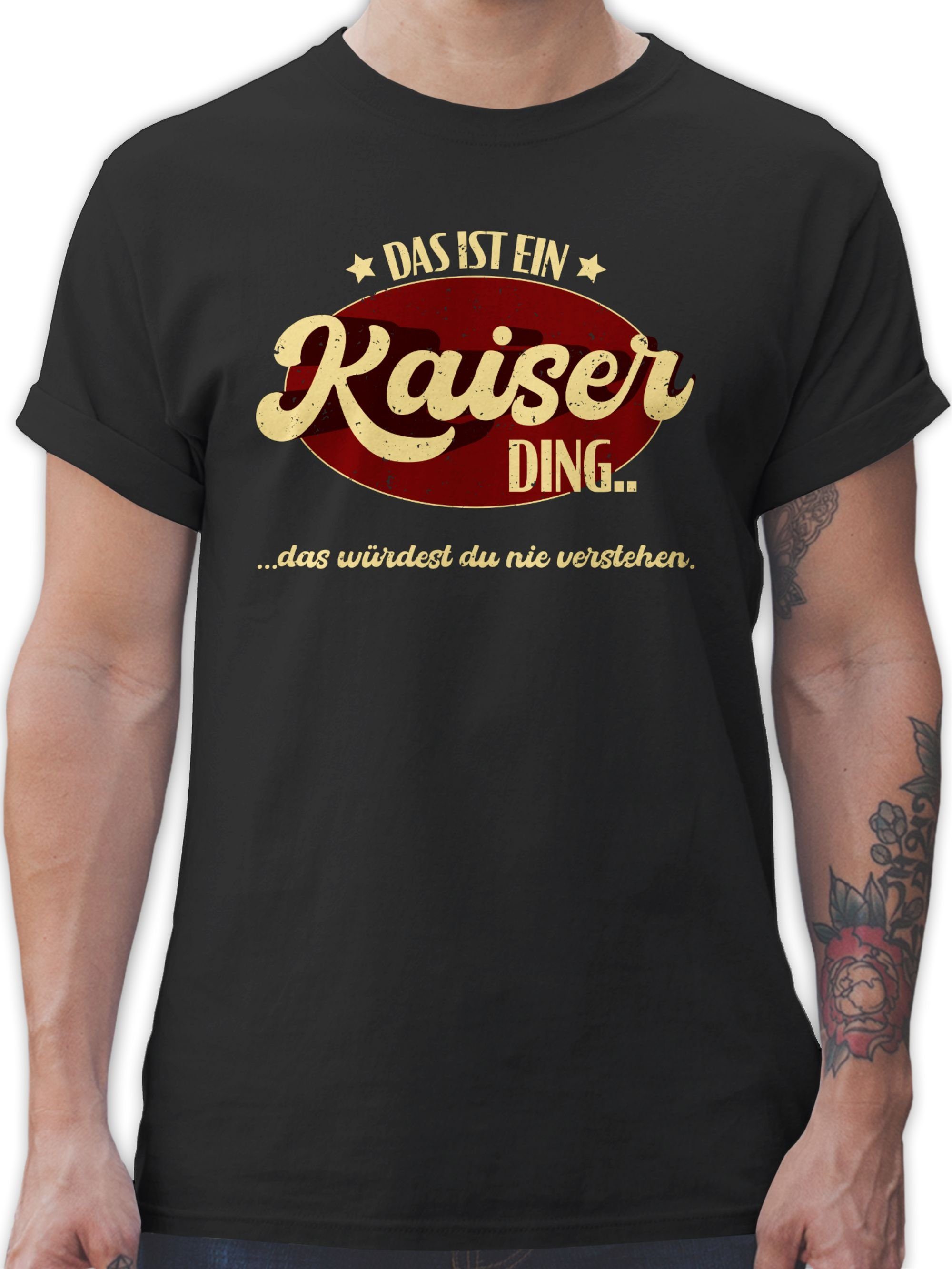 02 Ding Party - ein Shirtracer Outfit ist T-Shirt Schwarz Das Schlager Kaiser Kaiserding