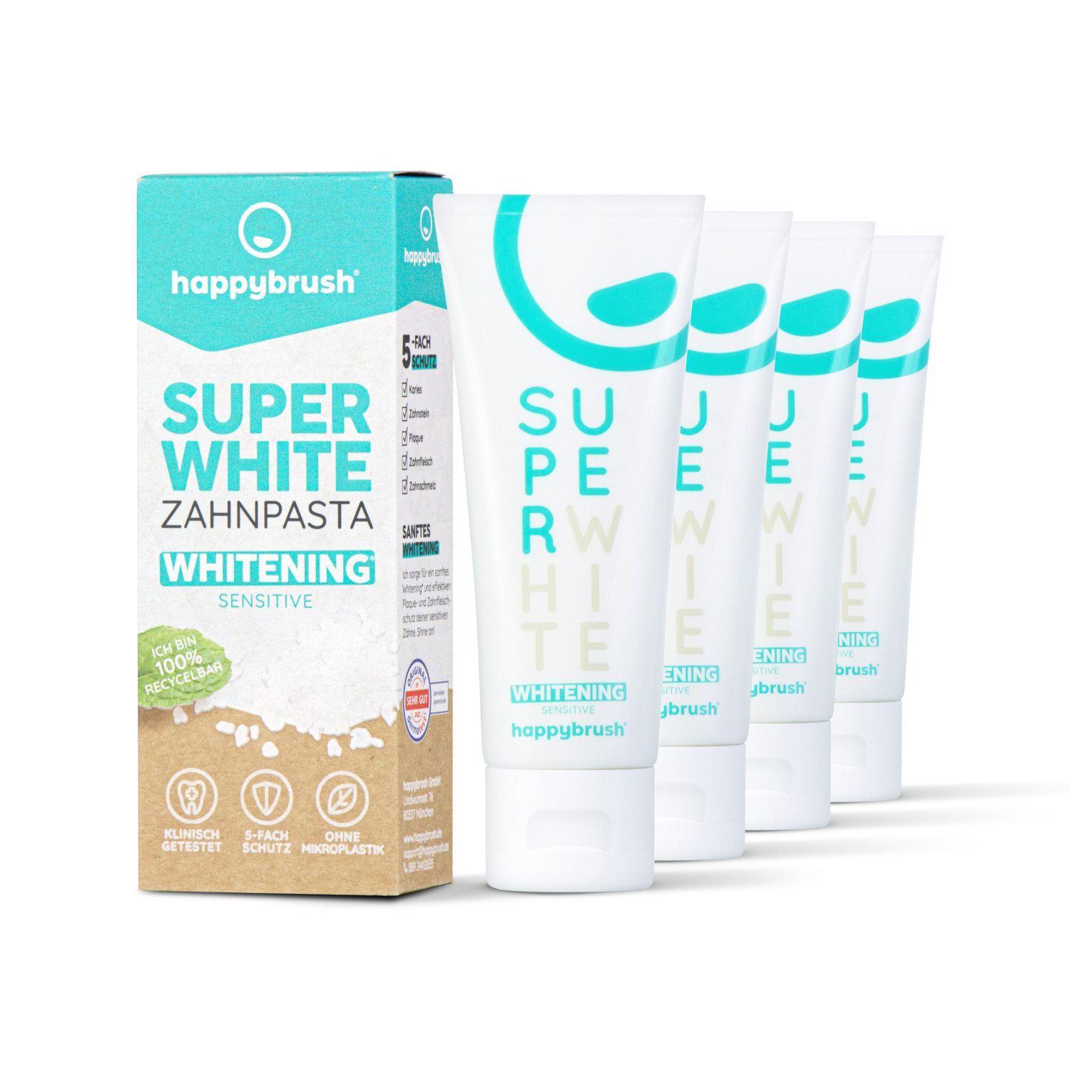 Zahnpasta SuperWhite+Protect 4er Set