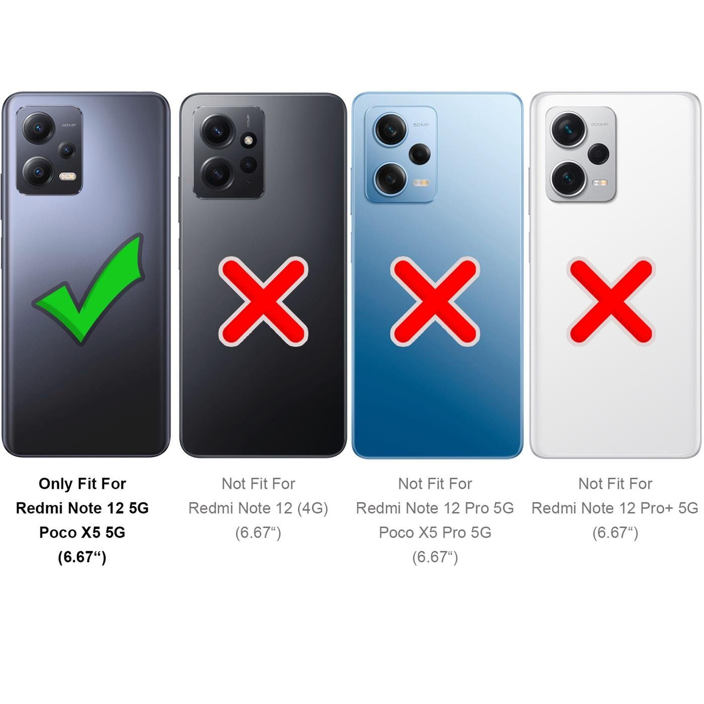 CoolGadget Handyhülle Transparent Ultra Slim Case für Xiaomi Poco X5 5G 6,67 Zoll, Silikon Hülle Dünne Schutzhülle für Poco X5 5G Hülle