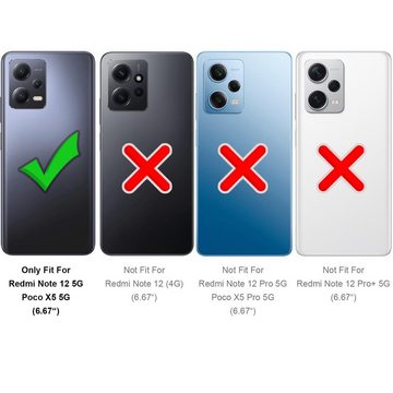 CoolGadget Handyhülle Black Series Handy Hülle für Xiaomi Redmi Note 12 5G 6,67 Zoll, Edle Silikon Schlicht Robust Schutzhülle für Redmi Note 12 5G Hülle