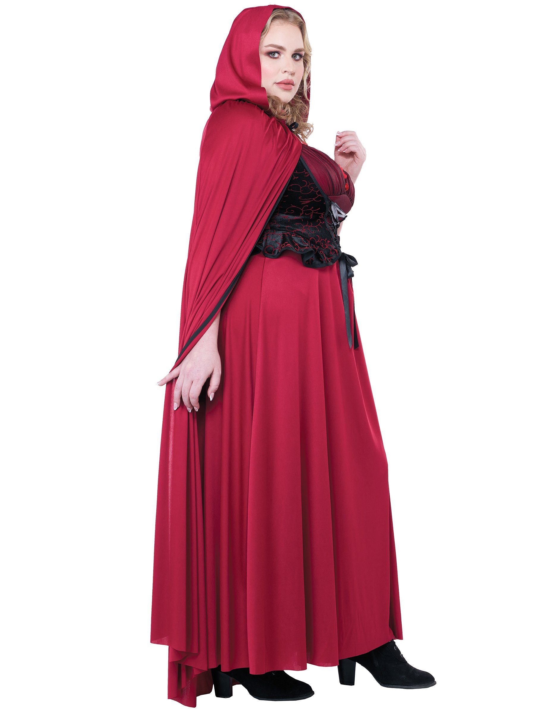 California Costumes Kostüm Gothic Rotkäppchen Halloween Damenkostüm XXL rot-schwarz