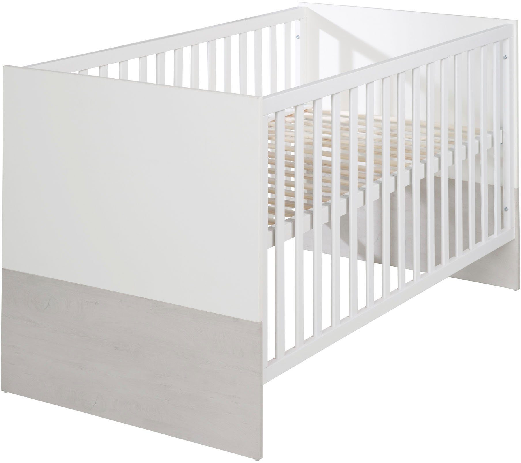roba® Kinderbett Julia, Kombi-Bett, 70 x 140 cm, weiß, höhenverstellbar,  umbaubar