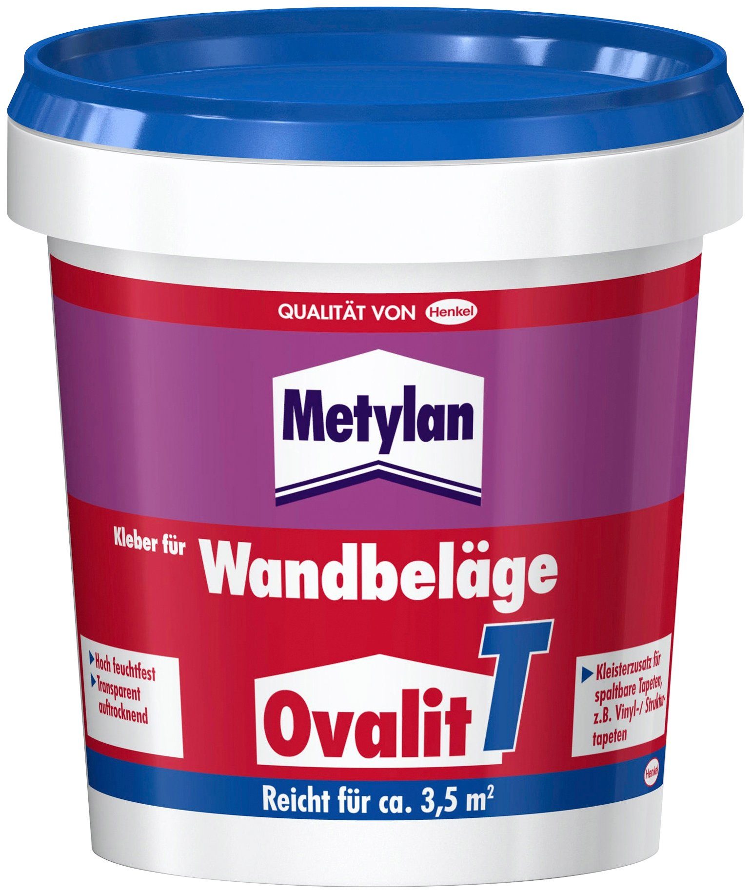 Metylan Tapetenkleber Ovalit T, (Set, 1-tlg), 750 g Eimer, für Textiltapeten, Metalltapeten