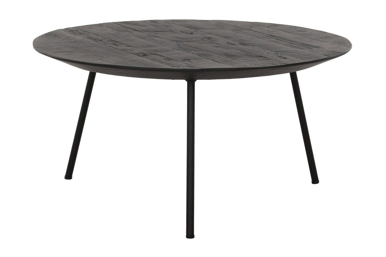 DTP Couchtisch Couchtisch Highlight Teak schwarz rund D 60 cm