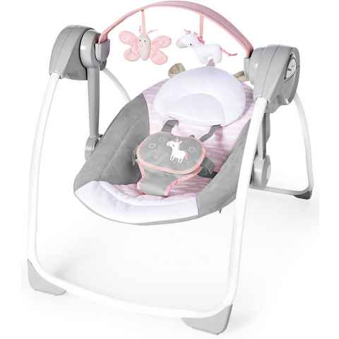 ingenuity Babyschaukel Comfort 2 Go, Flora Unicorn, tragbar