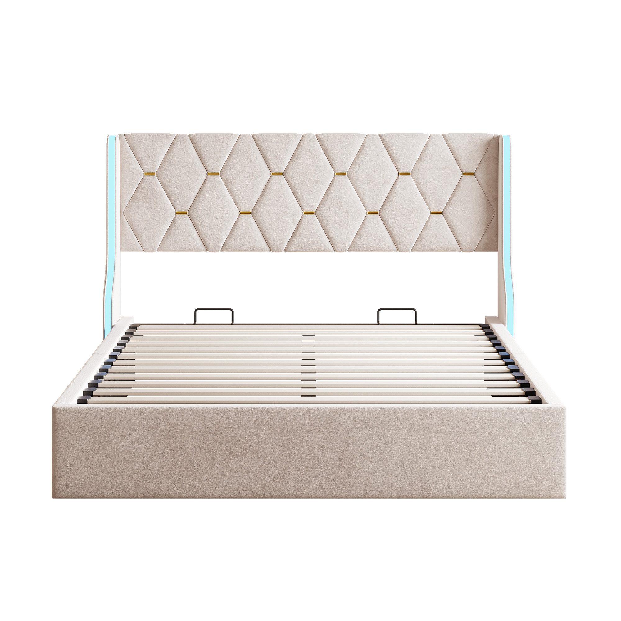 PXloue Polsterbett Doppelbett Stauraumbett mit bettkasten (Hydraulisch anhe günstig online kaufen