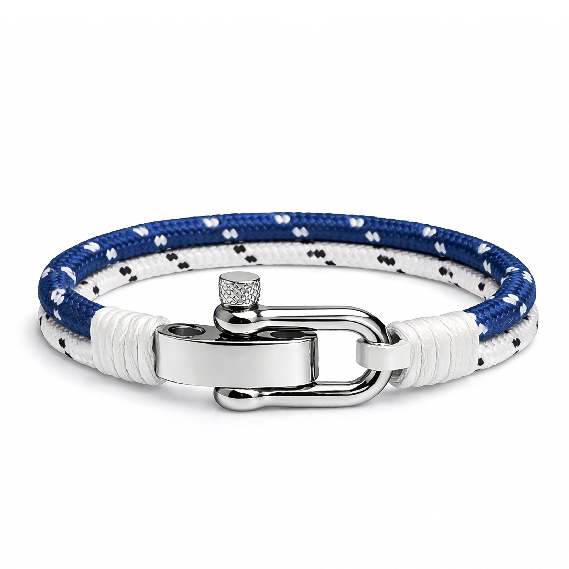 UNIQAL.de Armband Maritimes Segeltau-Armband mit Edelstahl-Schäkel – nautisch, unisex (hochwertiges Segeltau, Edelstahl-Schäkel, zeitloses Design, langlebige Qualität, ideal für Alltag & Freizeit), sorgfältig verarbeitet