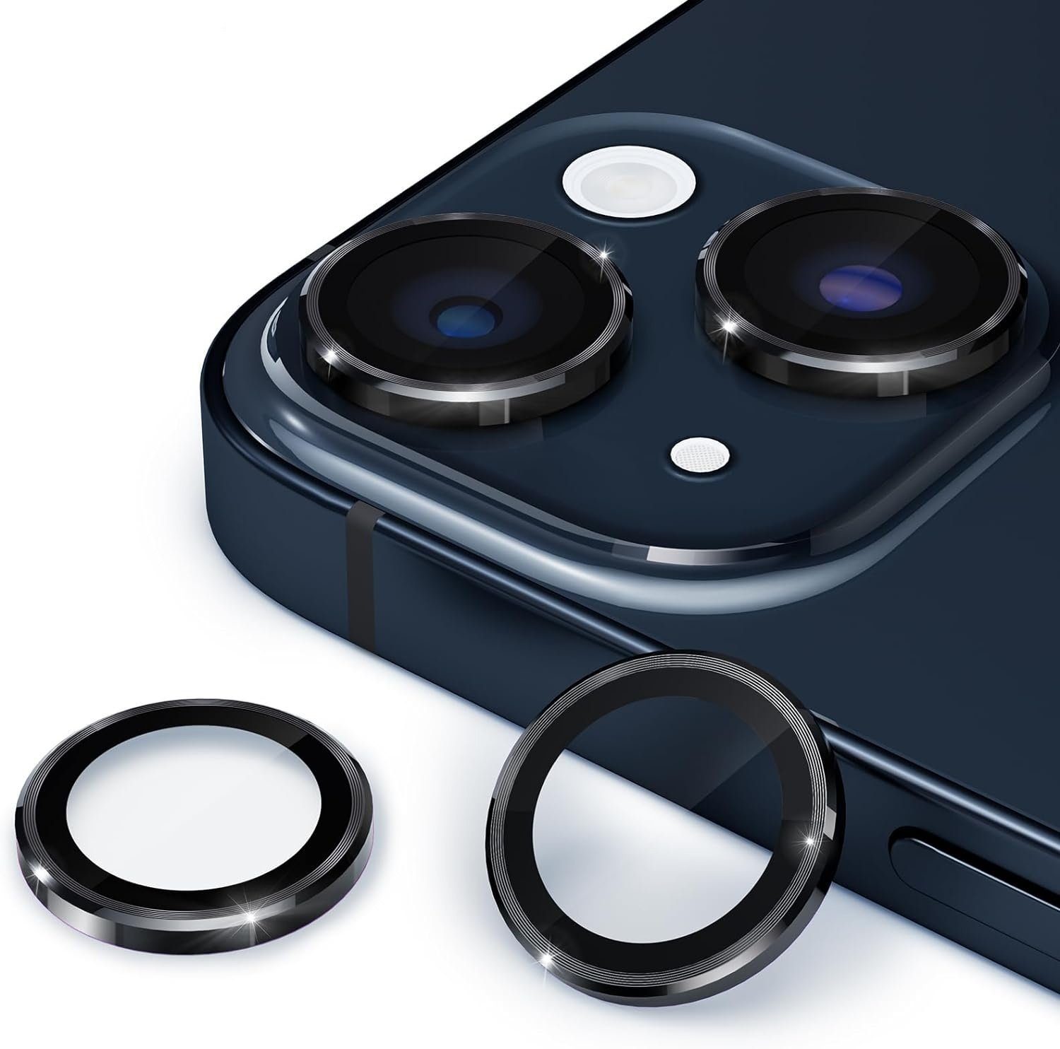 MSM 2X Linsenglas Kameraglas für Apple iPhone 15 / 15 Plus Panzerfolie 9H, Kameraschutzglas