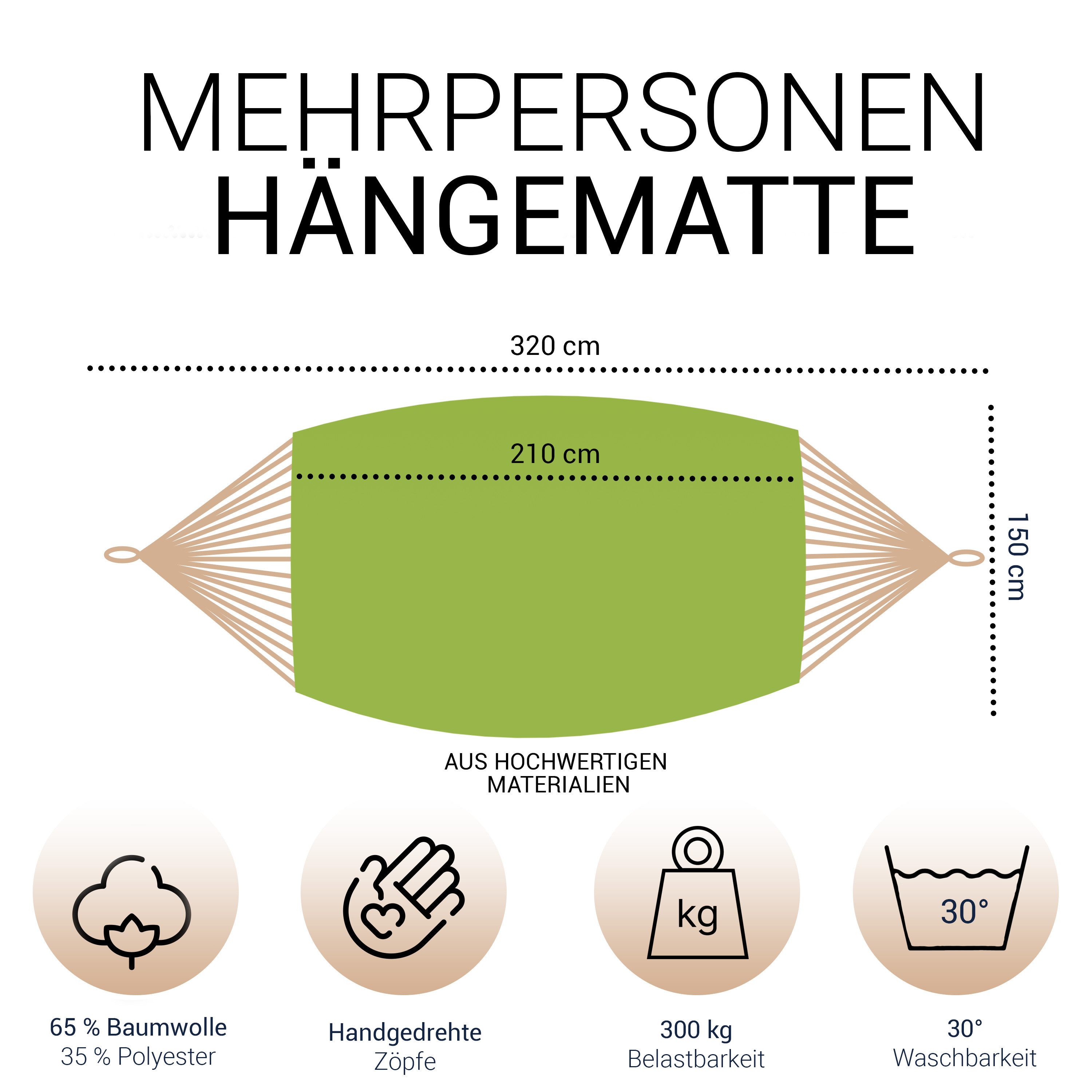 Kronenburg Hängematte aus Nylon oder Polybaumwolle, günstig online kaufen