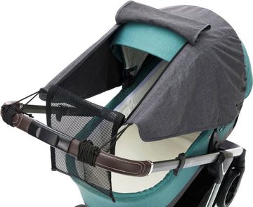 Fillikid Kinderwagen-Sonnenschutzhülle Sonnenschutz Deluxe, grau melange, für Kinderwagen & Buggys
