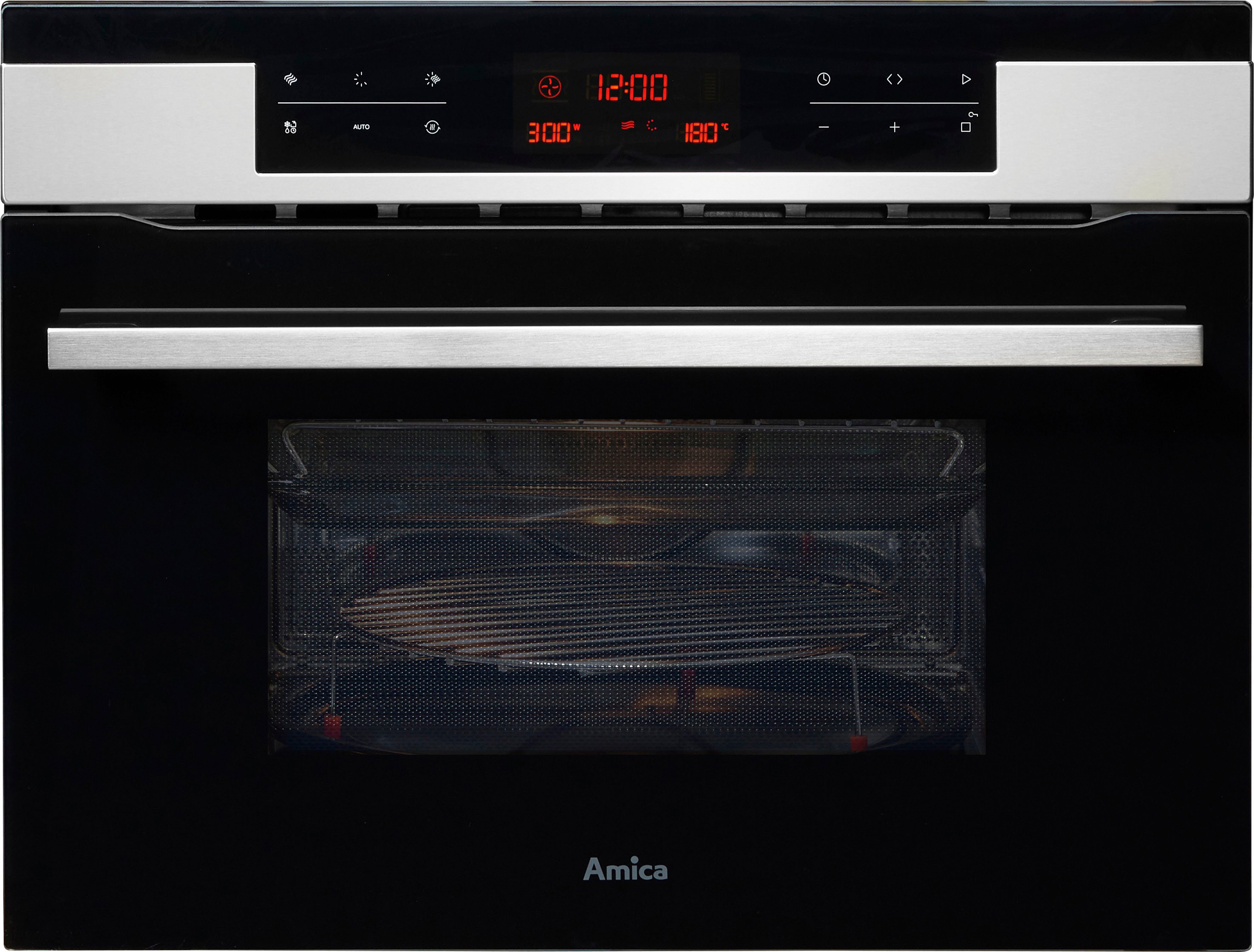 Amica Backofen mit Mikrowelle EBC 841 600 E, Platzsparender Komfort für schnelles und vielseitiges Kochen